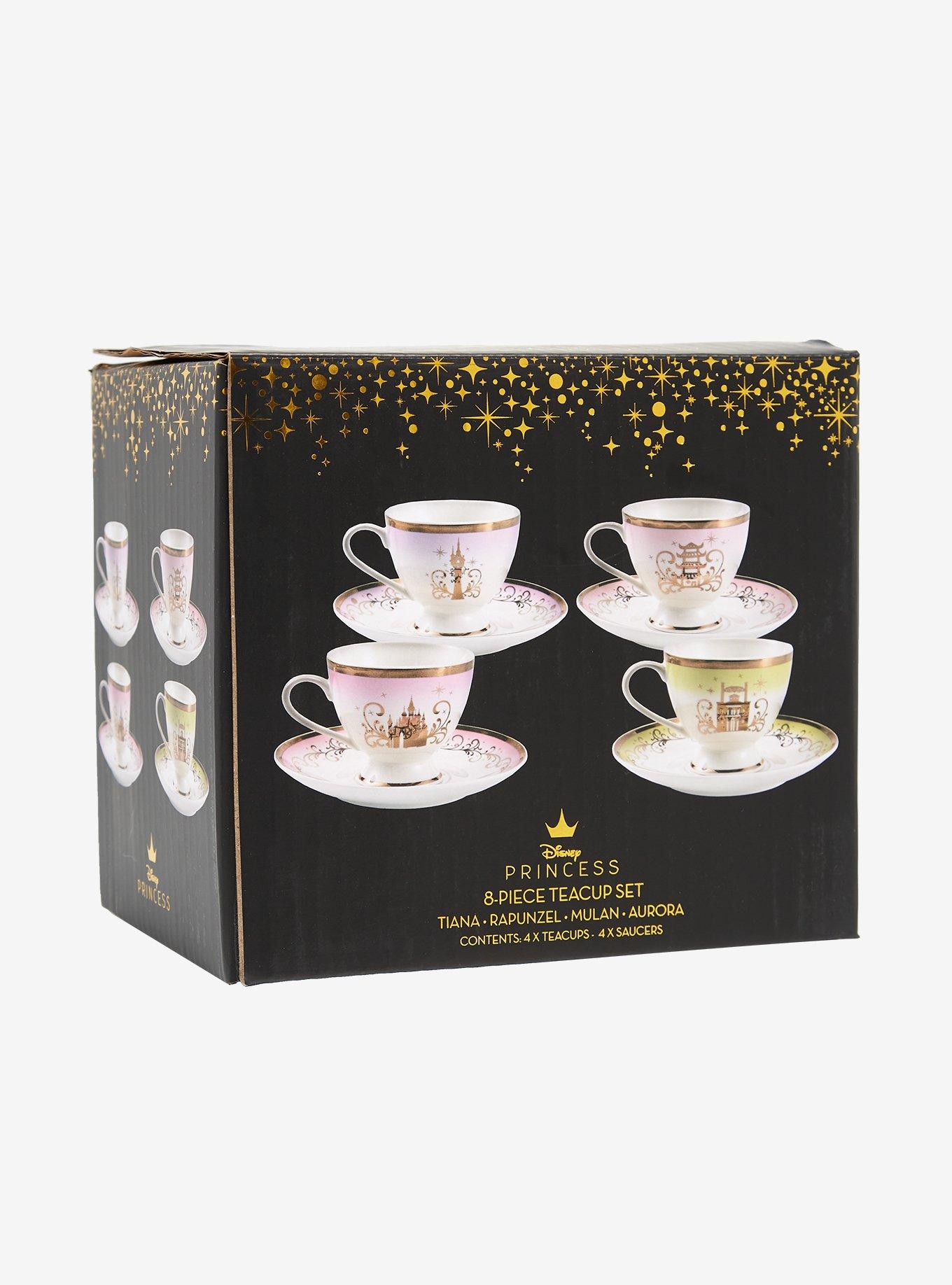 Disney Princess Rapunzel Mulan Tiana Aurora Teacup Set, , alternate