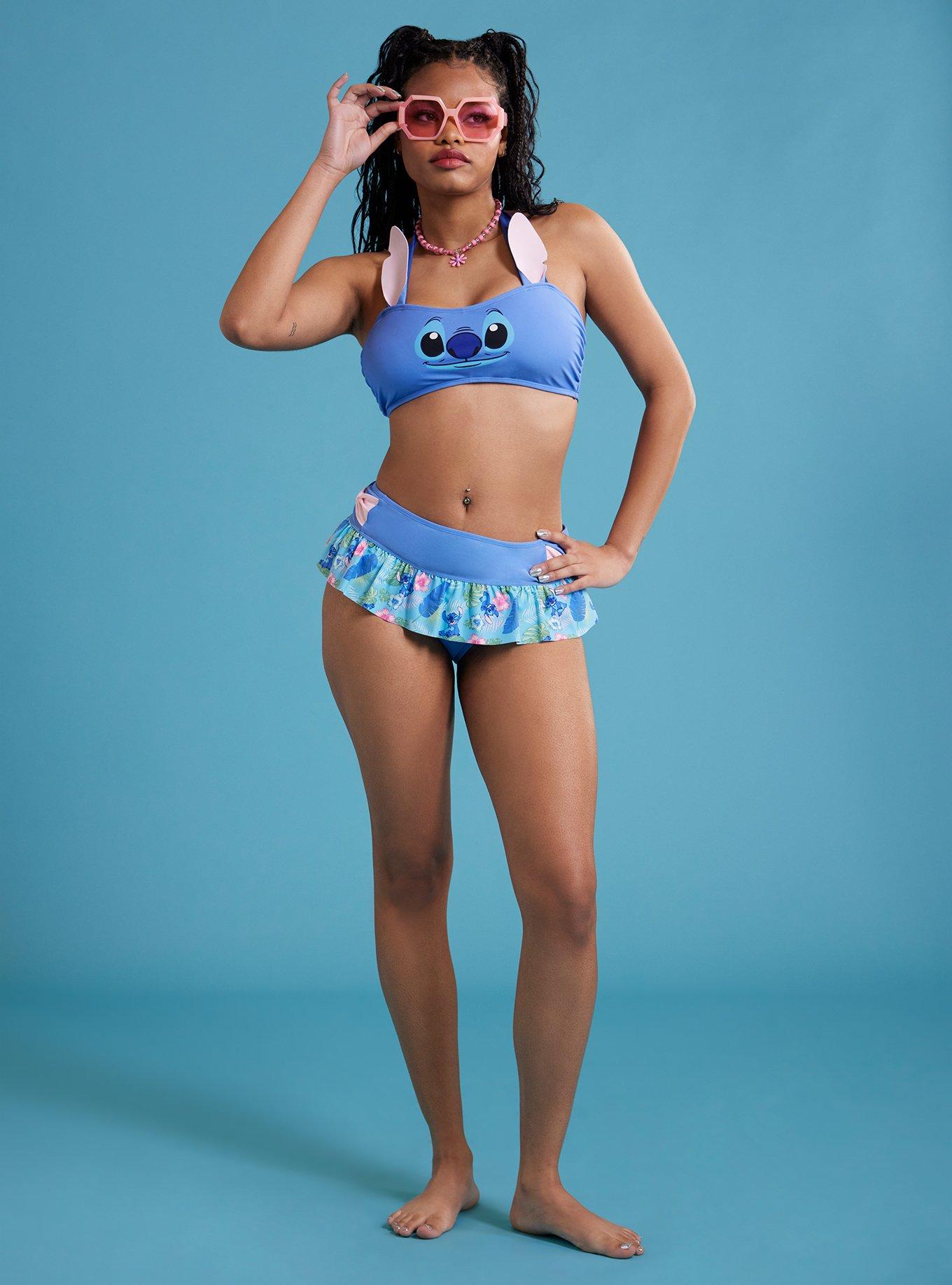 Disney Lilo & Stitch Face Halter Swim Top
