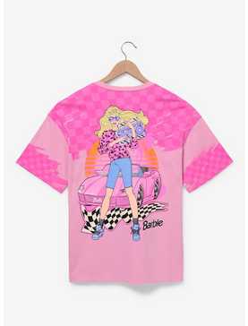 Barbie Pink Allover Print Racing T-Shirt — BoxLunch Exclusive, , hi-res