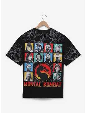 Mortal Kombat Black Allover Print T-Shirt - BoxLunch Exclusive, , hi-res