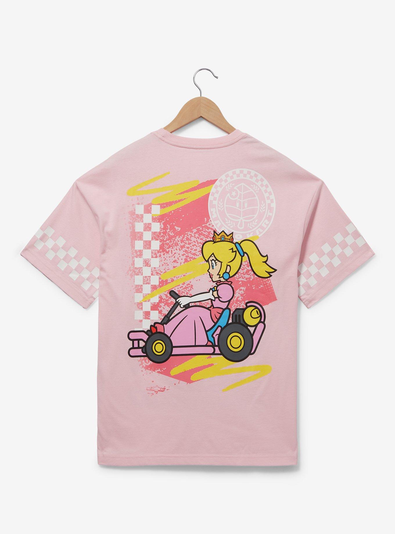 Nintendo Mario Kart Princess Peach Checkered Racing T-Shirt — BoxLunch Exclusive, , hi-res