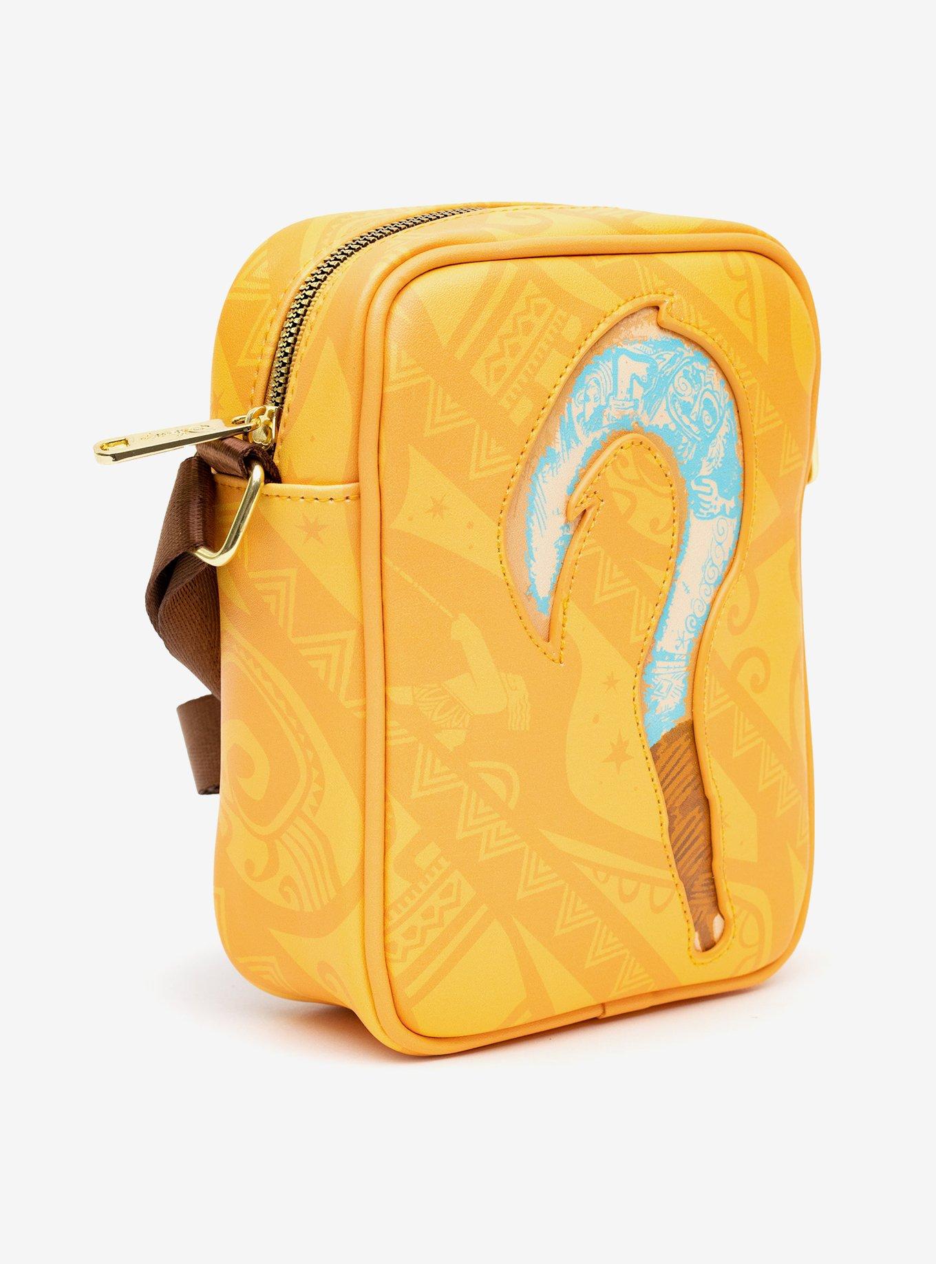 Disney Moana Maui Glow In The Dark Fish Hook And Pose Orange Crossbody Bag, , alternate