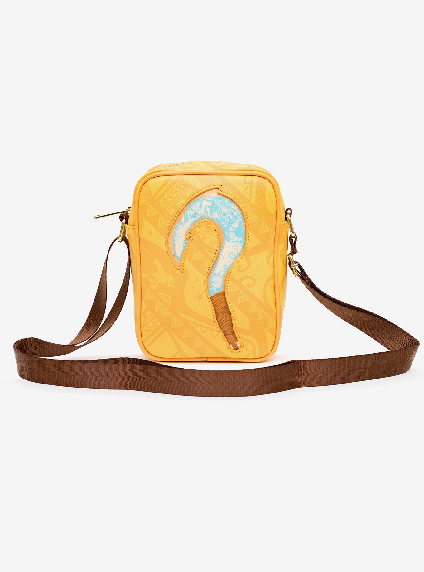 Disney Moana Maui Glow In The Dark Fish Hook And Pose Orange Crossbody Bag, , alternate