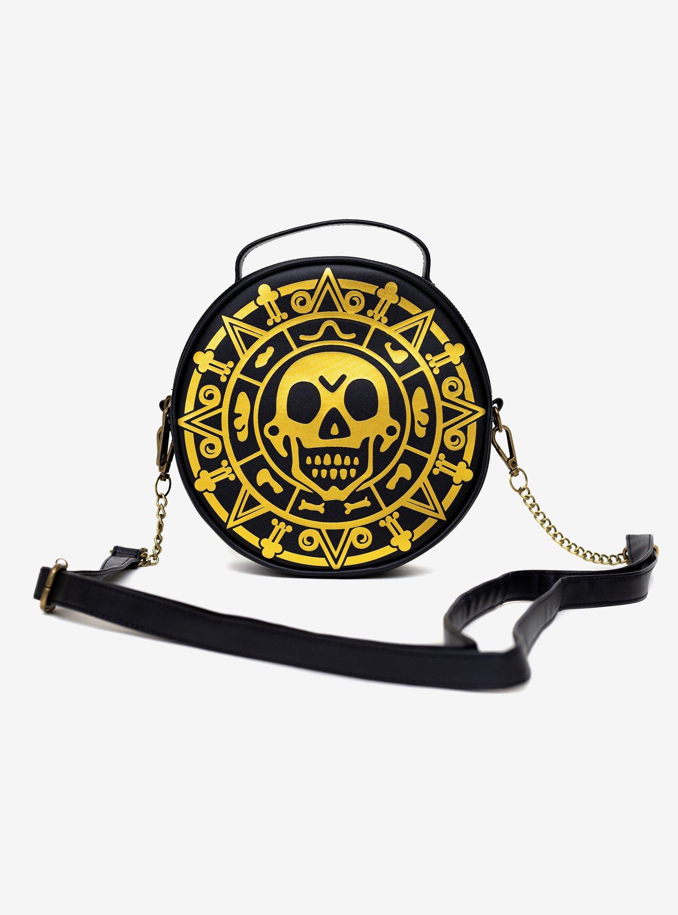 Disney Pirates Of The Caribbean Dead Men Tell No Tales Aztec Coin Crossbody Bag