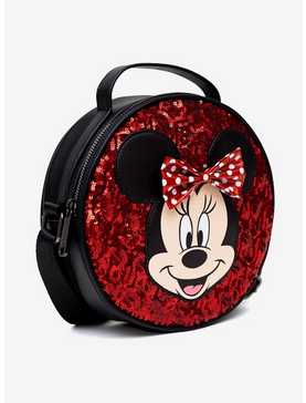 Disney Minnie Mouse Bow Applique Red Sequin Crossbody Bag, , hi-res