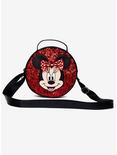Disney Minnie Mouse Bow Applique Red Sequin Crossbody Bag, , alternate