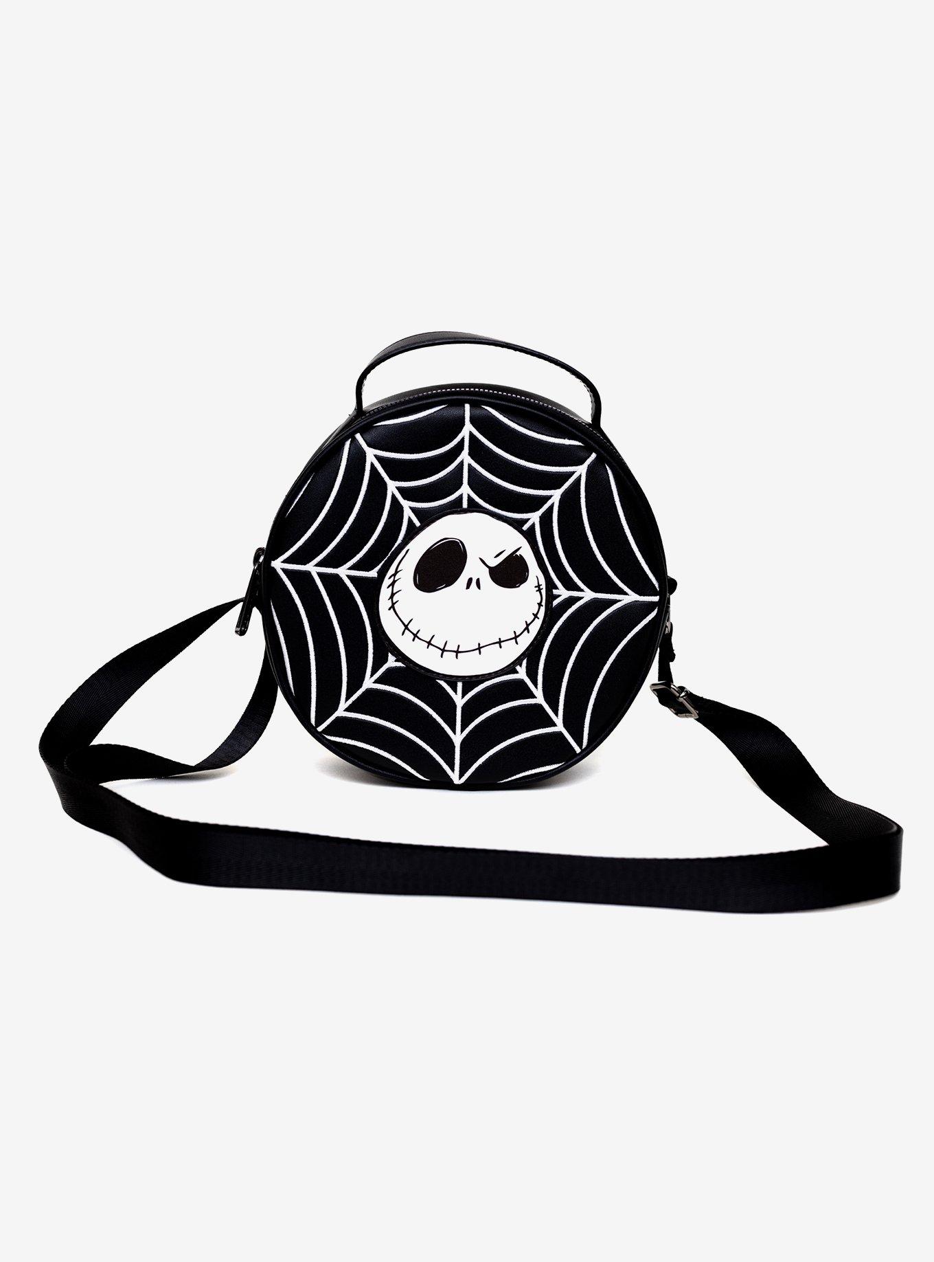 Disney The Nightmare Before Christmas Jack Face With Spider Web Crossbody Bag, , alternate