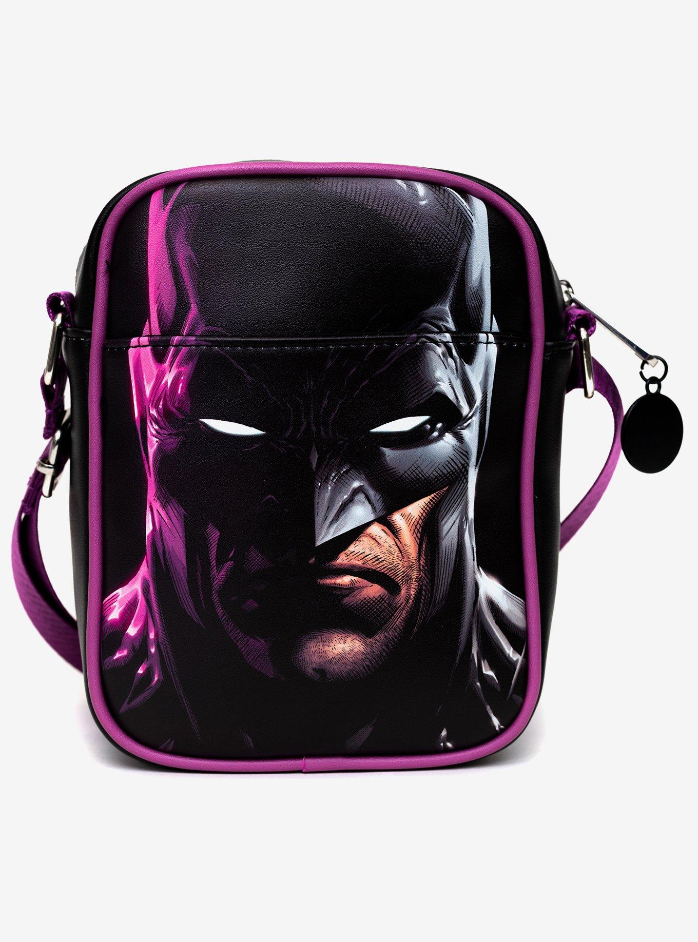 DC Comics Joker Jail Break And Batman Comic Book Poses Black Crossbody Bag, , alternate