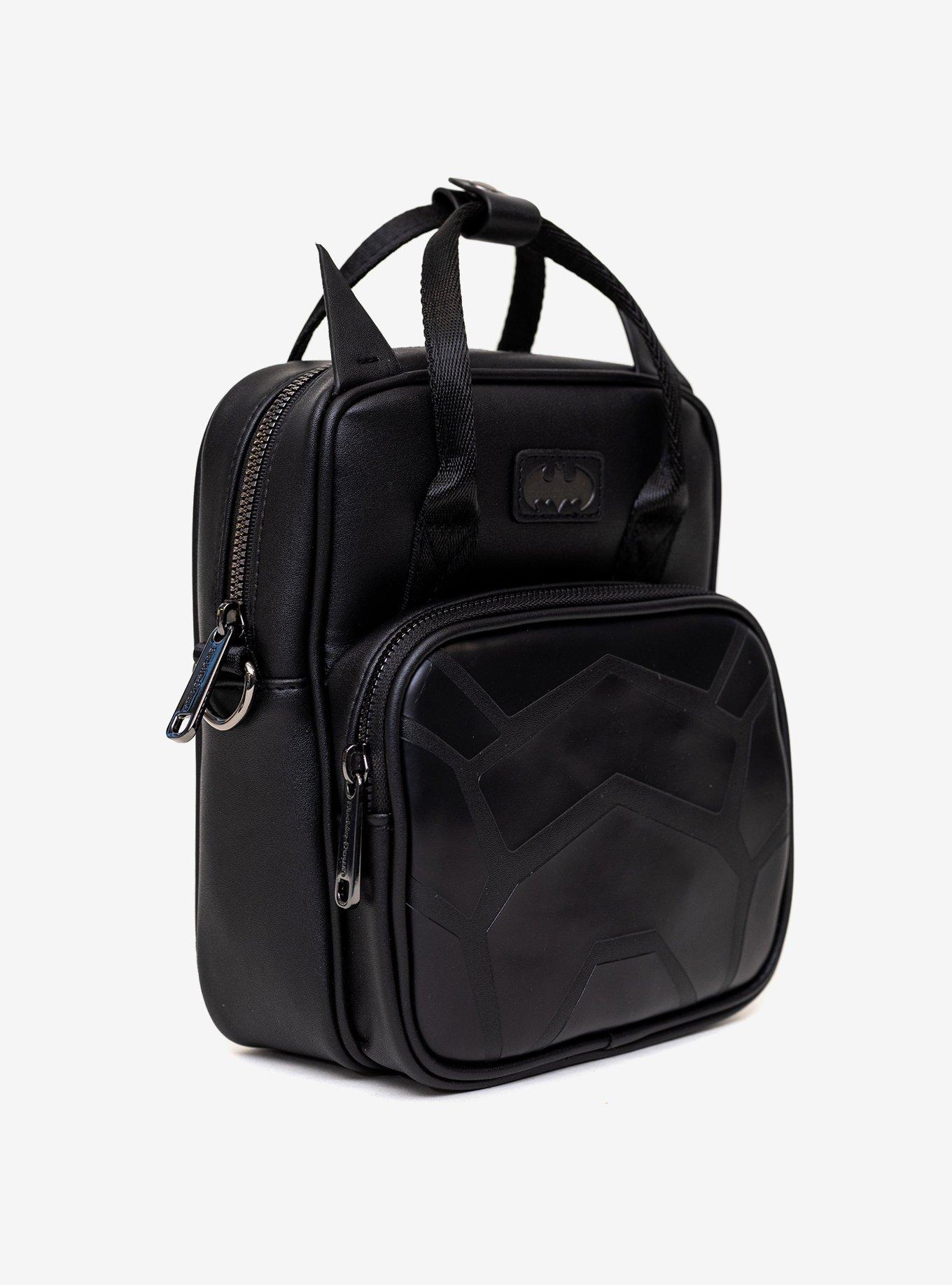 DC Comics Batman Embossed Armor Texture Black Crossbody Bag, , hi-res
