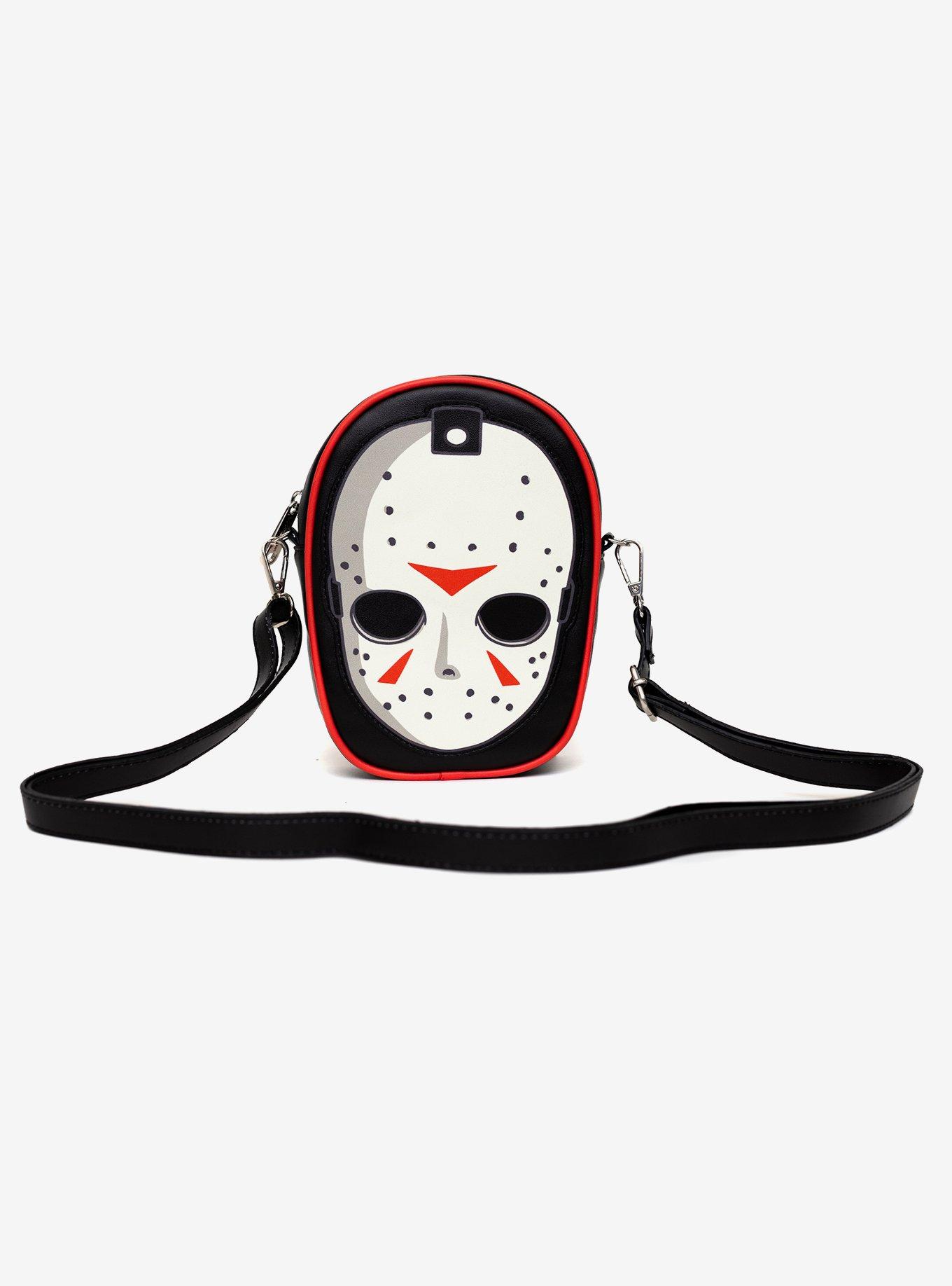 Friday The 13th Jason Hockey Mask Applique Crossbody Bag, , alternate