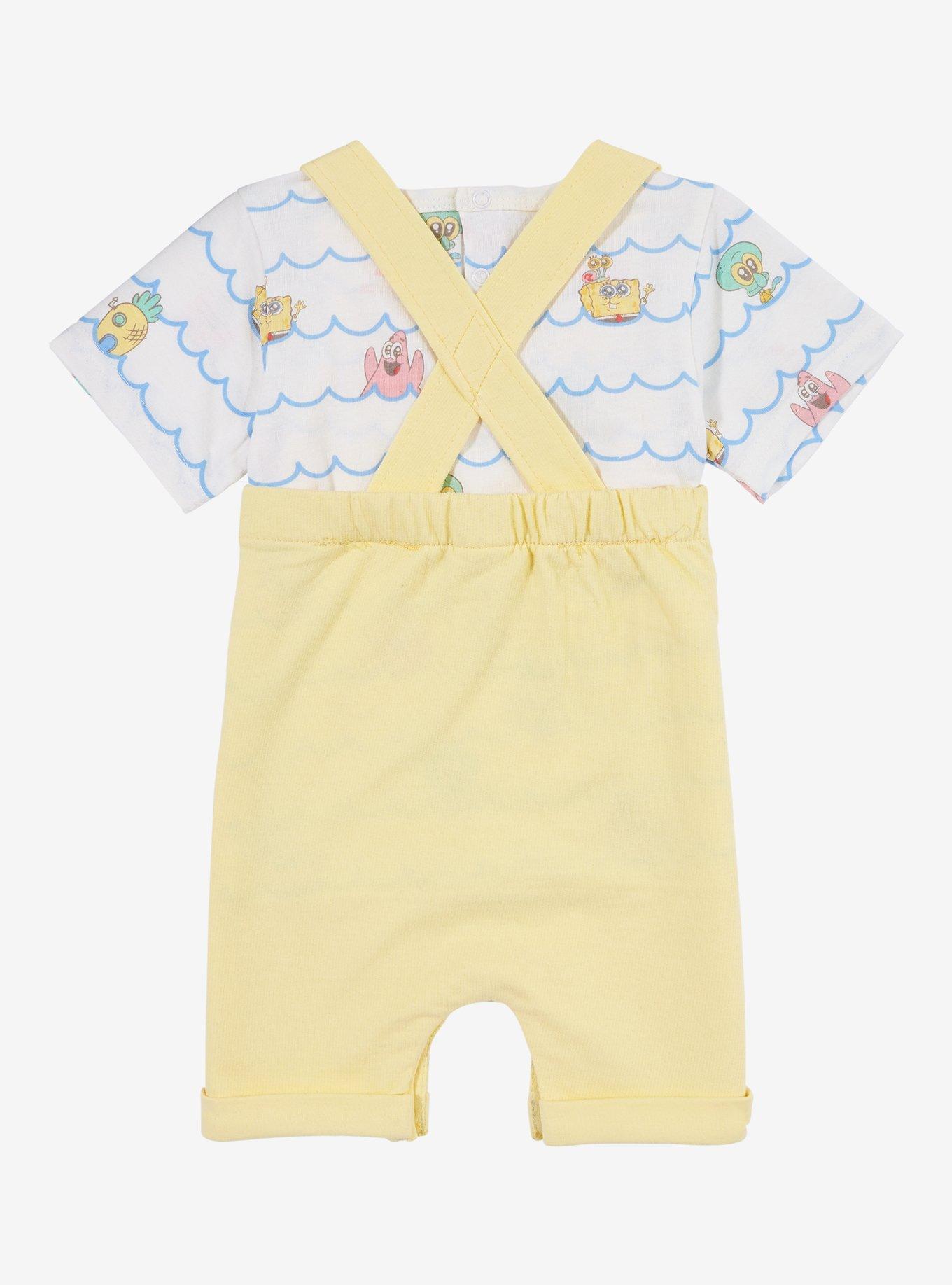 SpongeBob SquarePants Chibi SpongeBob Infant T-Shirt and Overall Set - BoxLunch Exclusive, , alternate