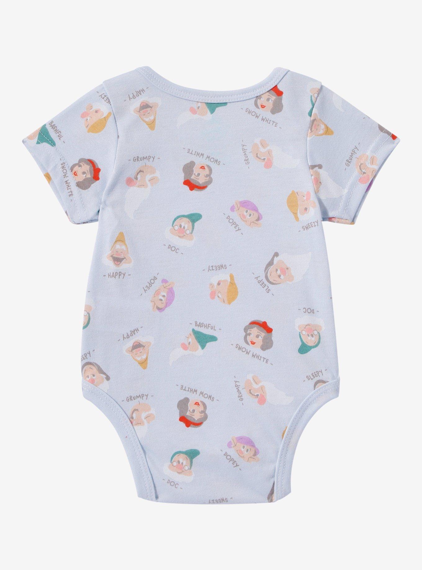 Disney Snow White and the Seven Dwarfs Allover Print Infant One-Piece &mdash; BoxLunch Exclusive, PERIWINKLE, alternate