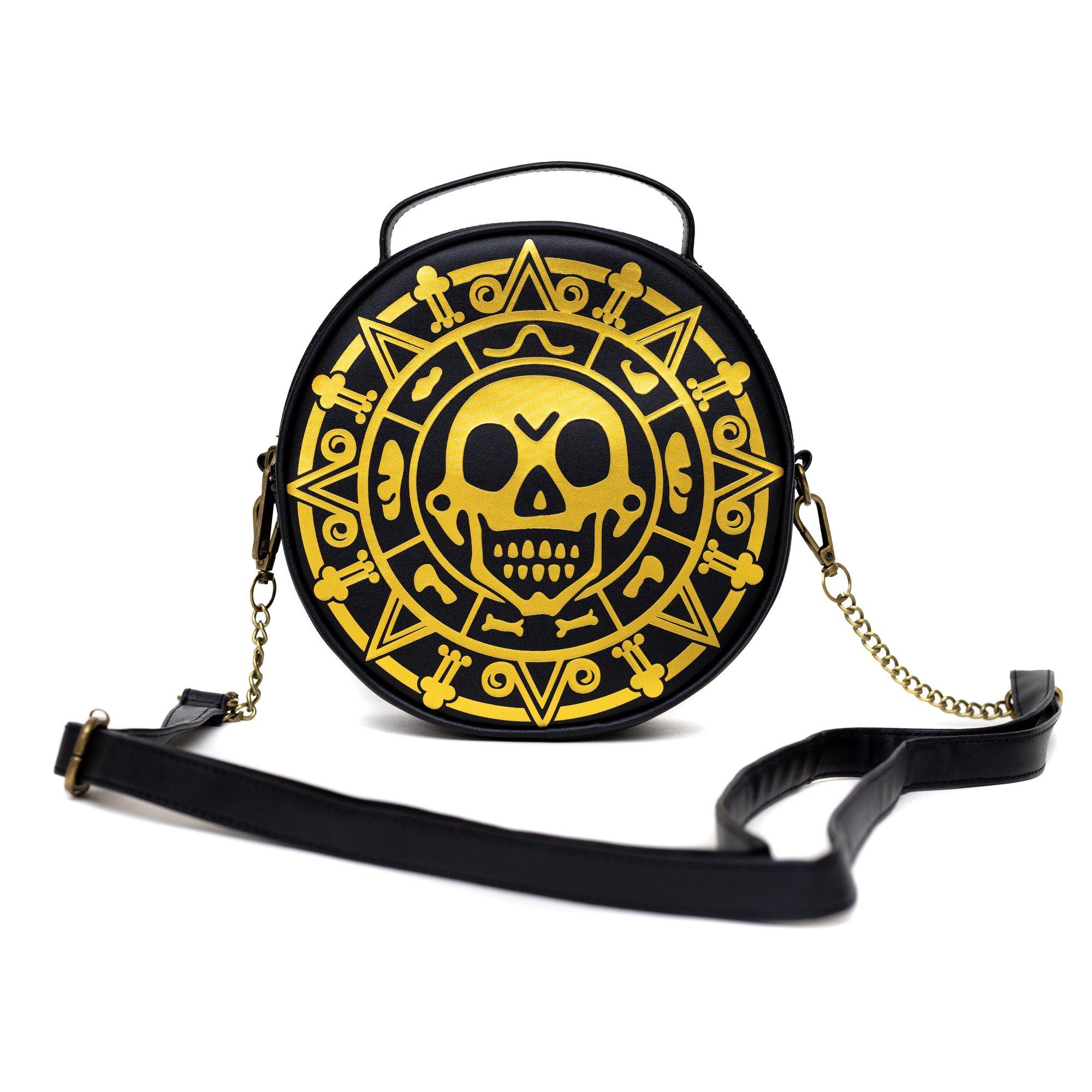 Disney Pirates Of The Caribbean Dead Men Tell No Tales Aztec Coin Crossbody Bag, , alternate