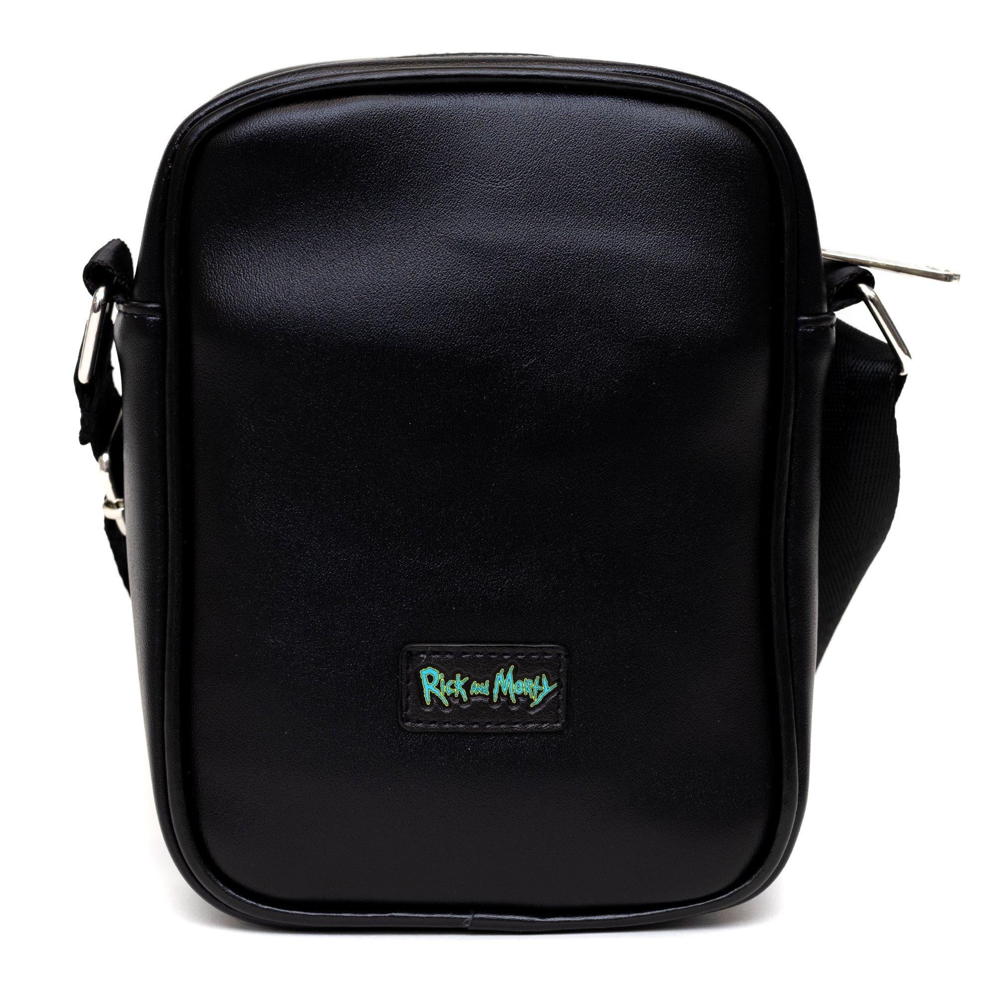 Rick And Morty Lenticular Face Expression Applique Crossbody Bag, , alternate