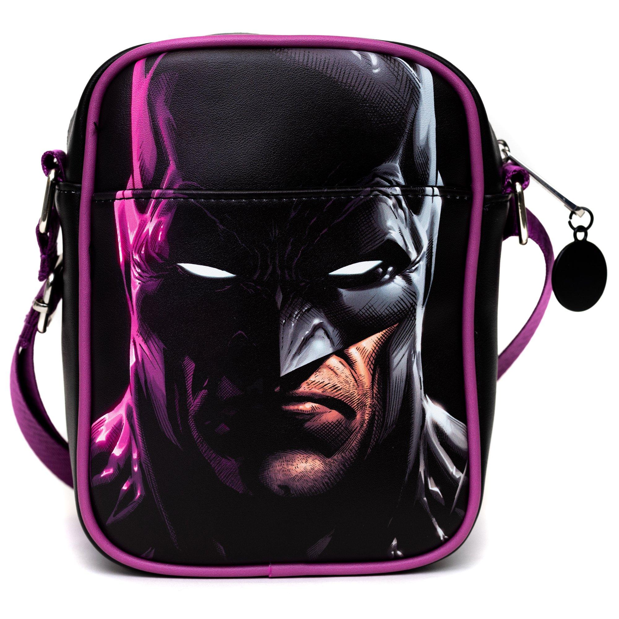 DC Comics Joker Jail Break And Batman Comic Book Poses Black Crossbody Bag, , alternate