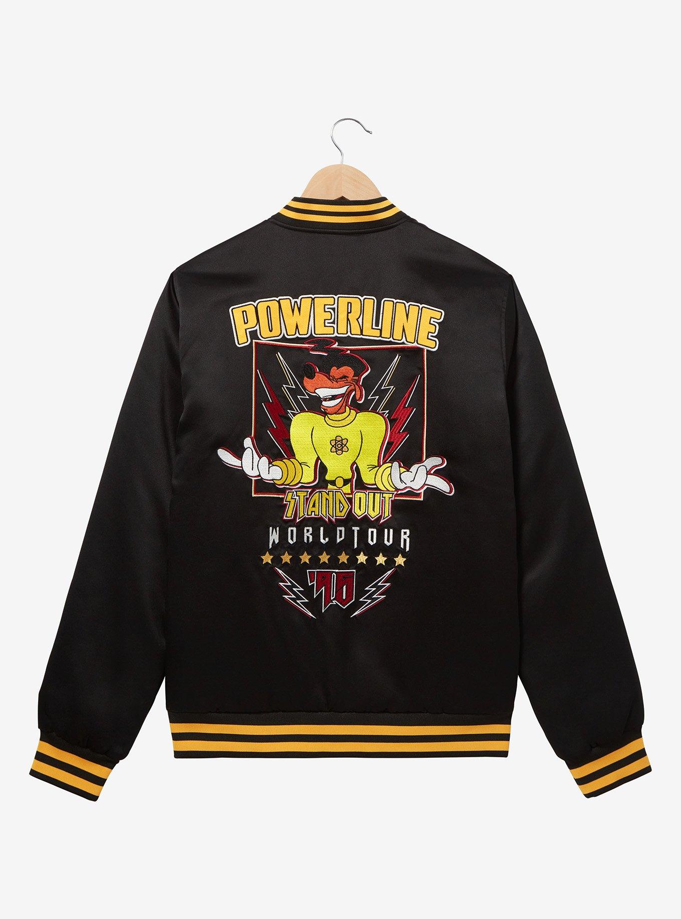 Disney A Goofy Movie Powerline Tour Bomber Jacket - BoxLunch Exclusive, BLACK, alternate