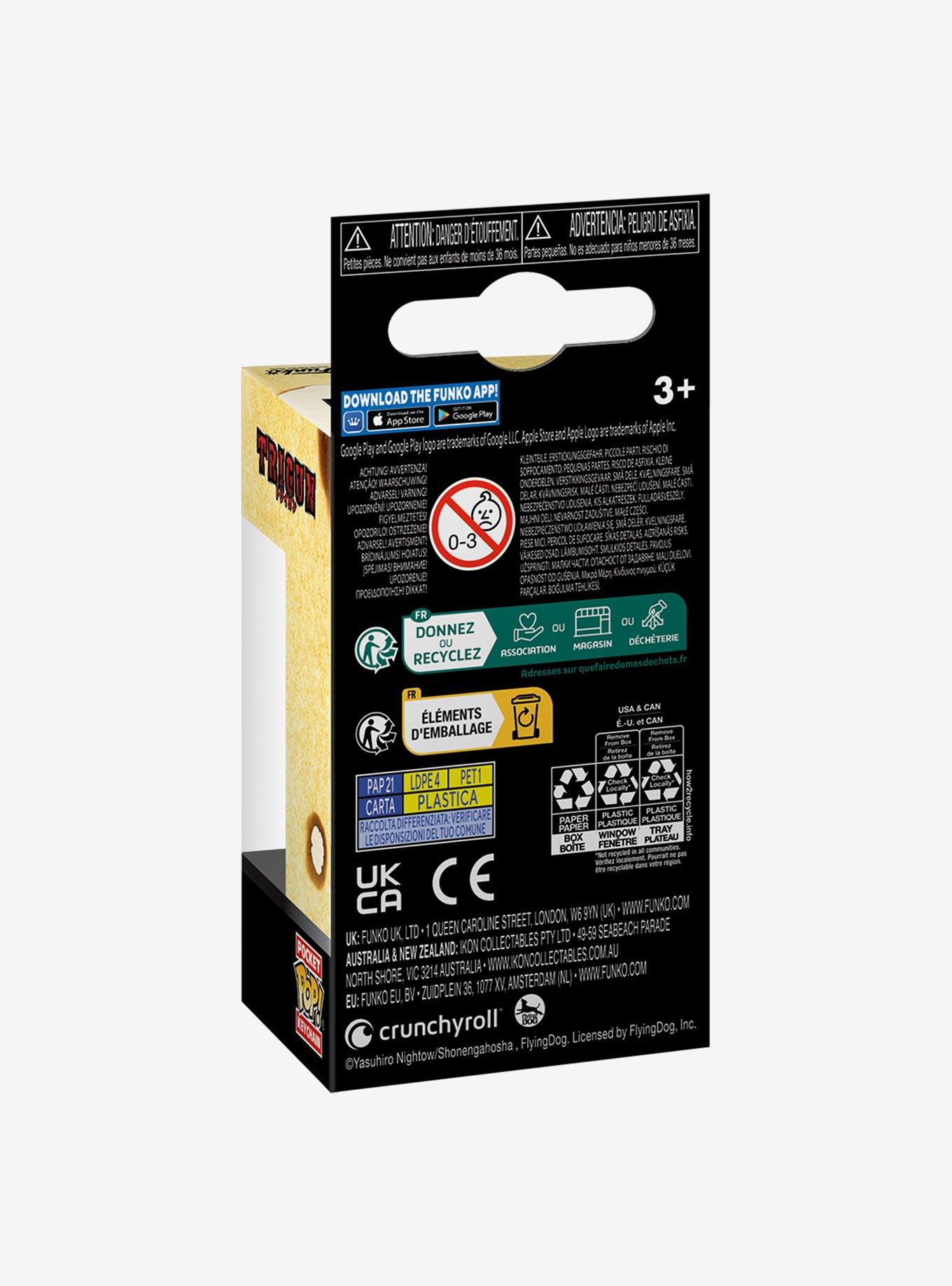 Funko Pocket Pop! Trigun Vash the Stampede Vinyl Keychain, , alternate