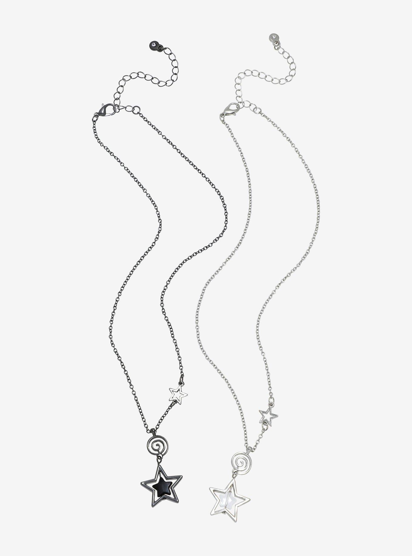 Social Collision Star Swirl Best Friend Necklace Set