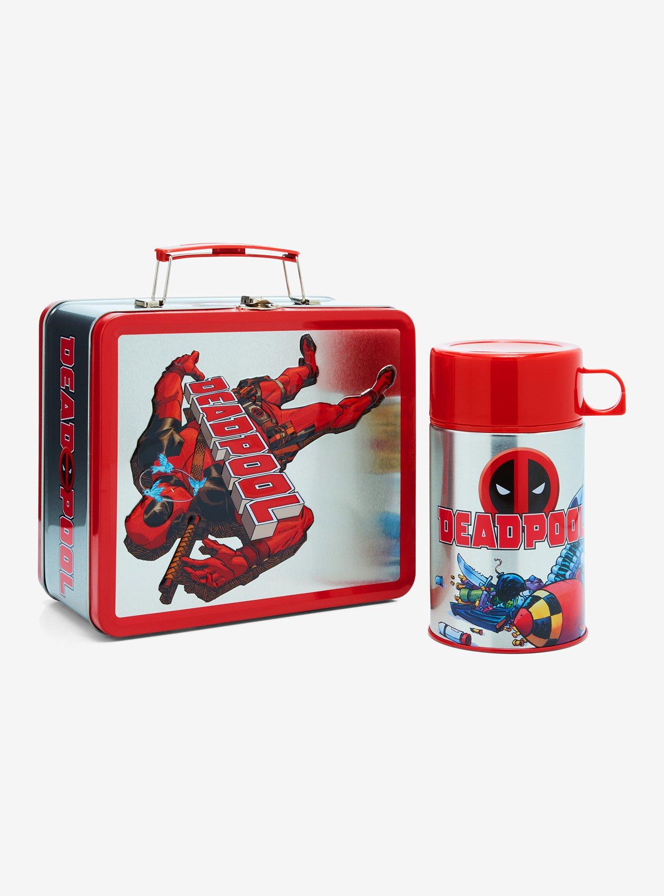 Marvel Deadpool Metal Lunch Box With Insulated Beverage Container, , alternate