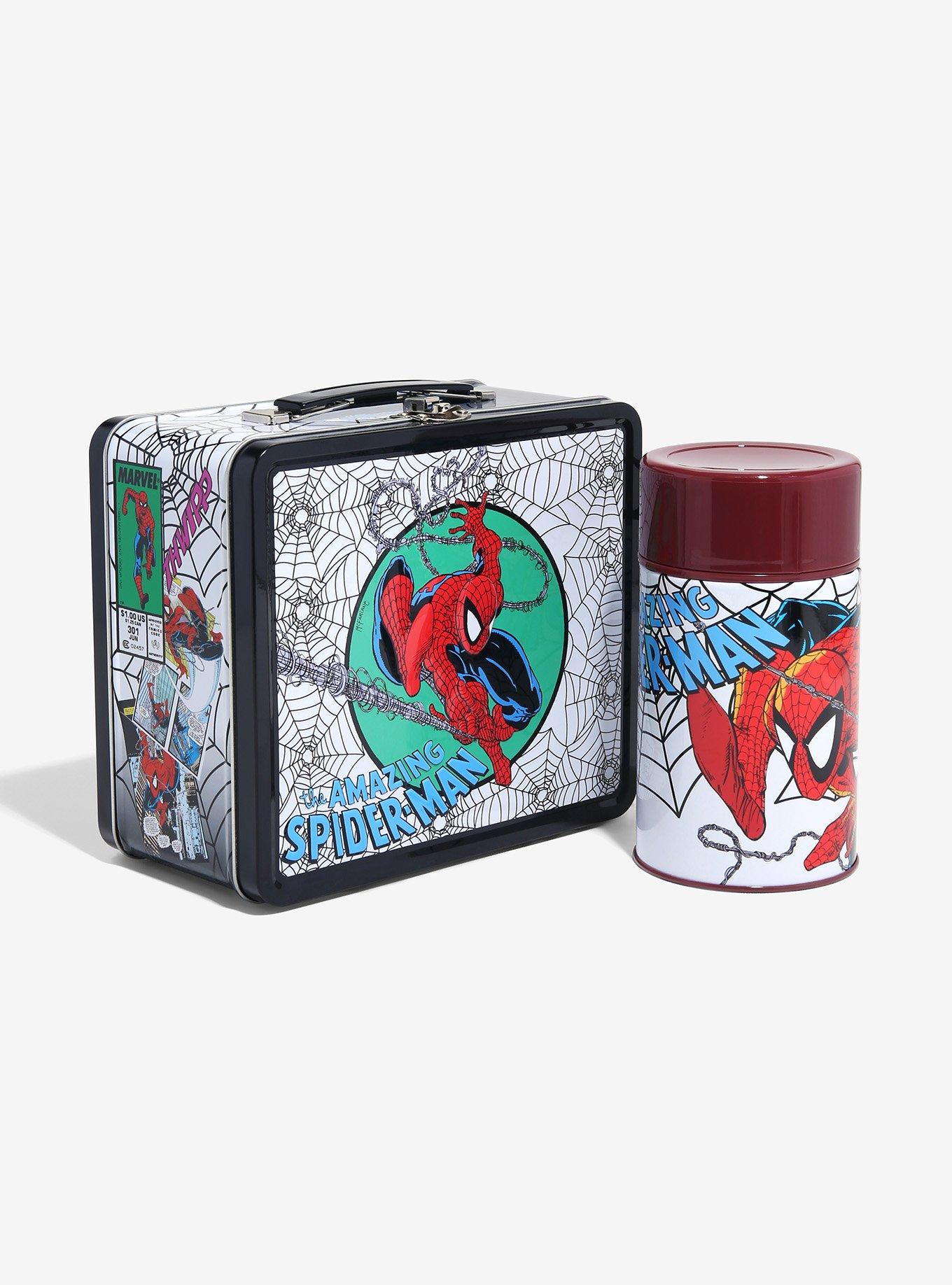 Marvel Spider-Man Metal Lunch Box With Insulated Beverage Container, , alternate