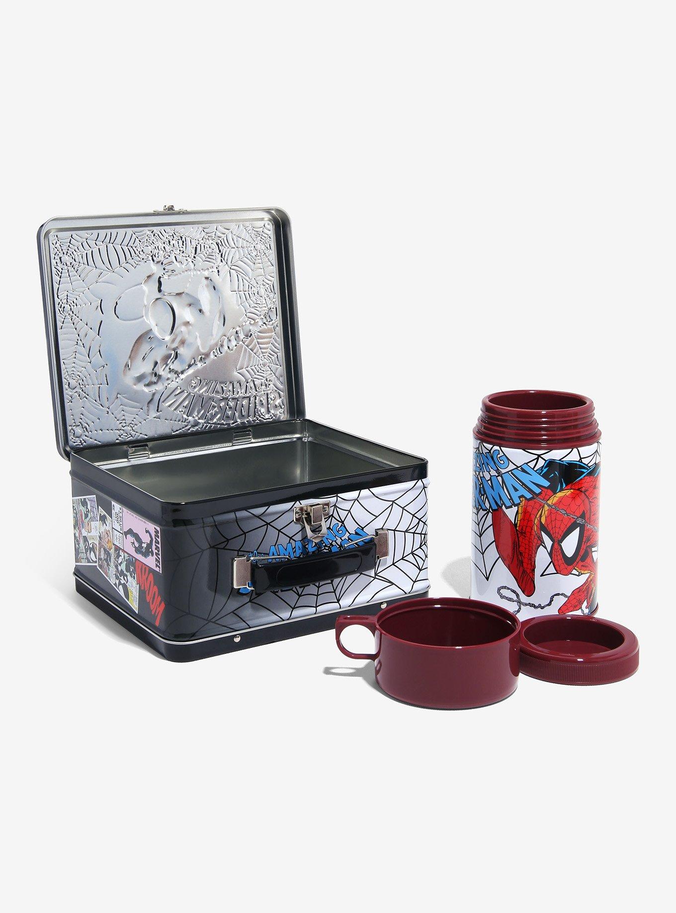 Marvel Spider-Man Metal Lunch Box With Insulated Beverage Container, , alternate