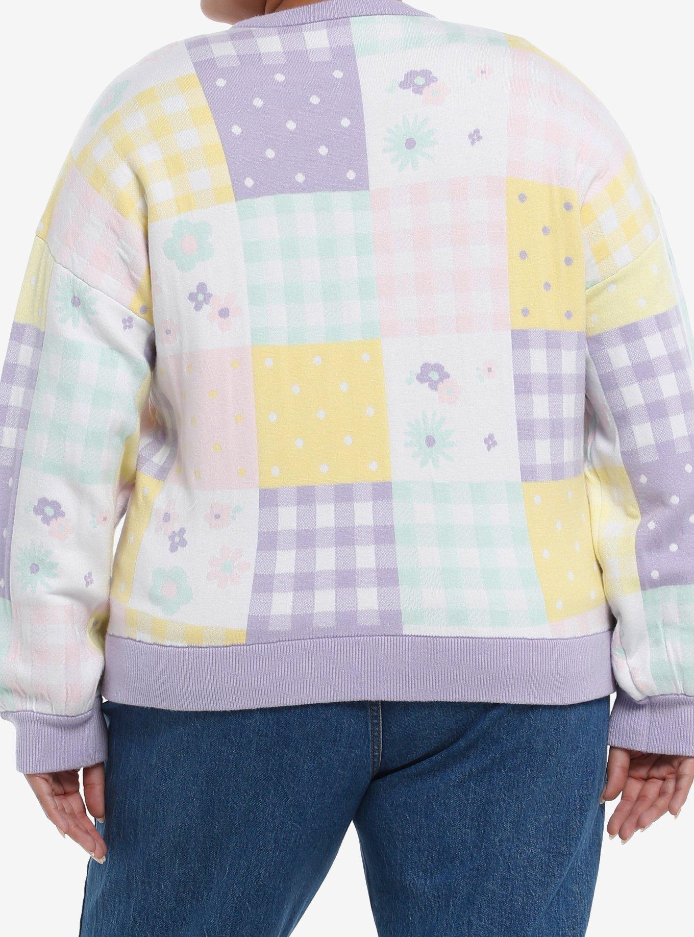 Her Universe Disney Mickey Mouse And Friends Pastel Gingham Girls Cardigan Plus Size, MULTI, alternate