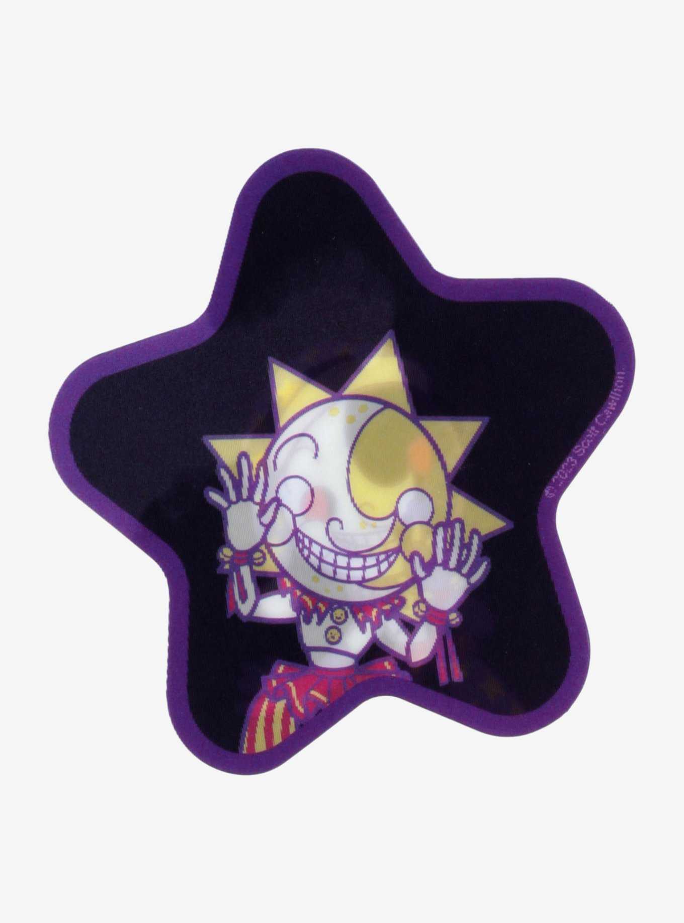 Five Nights at Freddy's: Security Breach Sun and Moon Star Lenticular Sticker, , hi-res