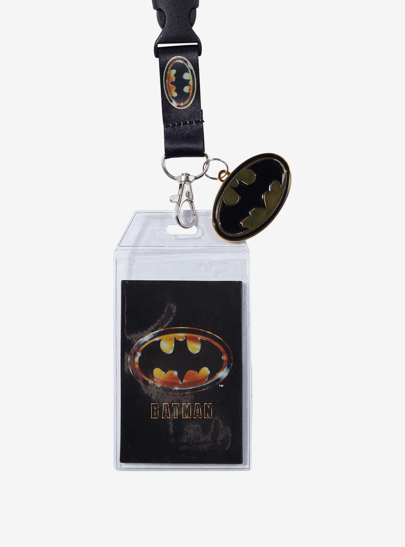 DC Comics Batman Symbol Allover Print Lanyard &mdash; BoxLunch Exclusive, , alternate
