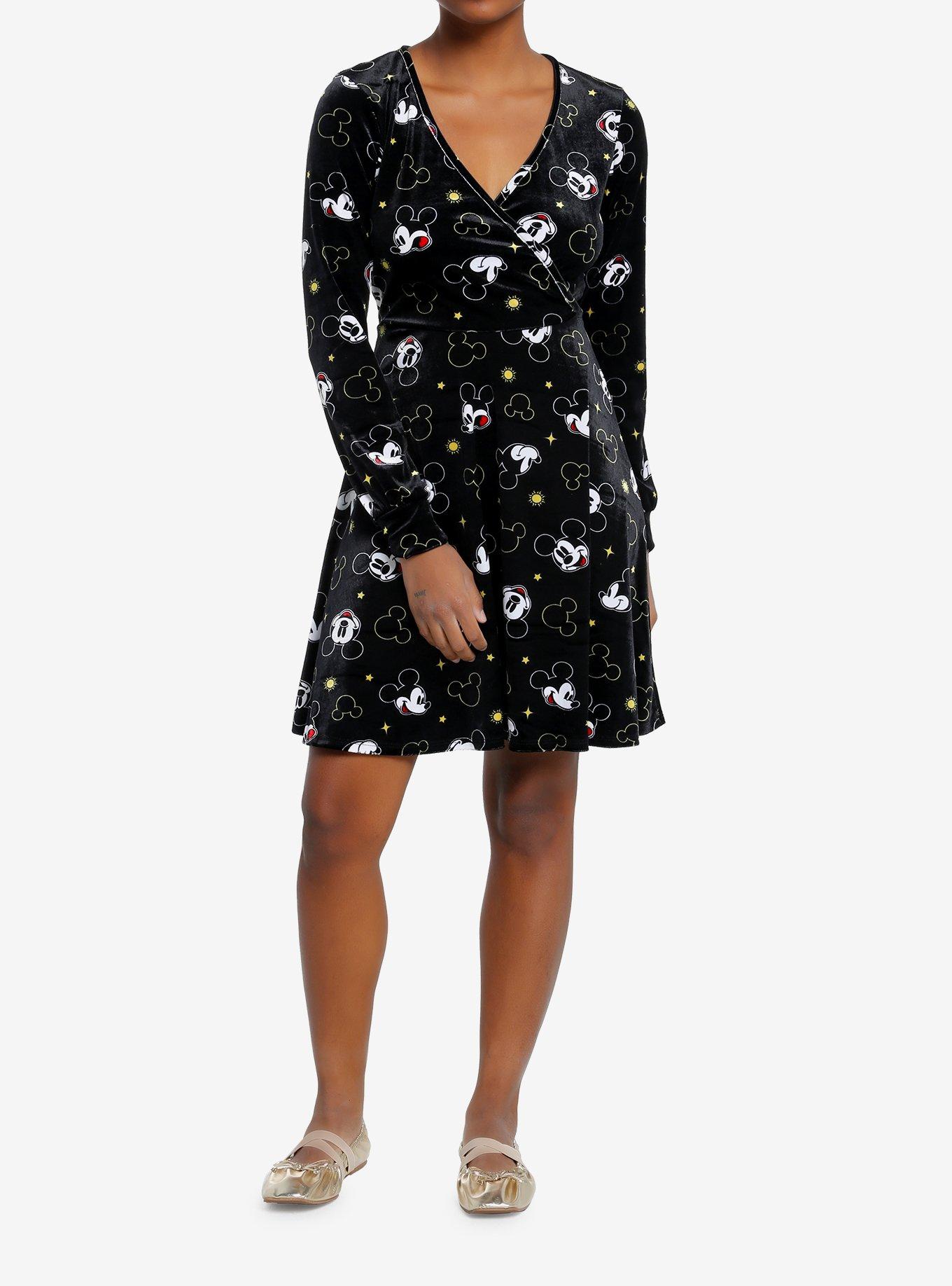 Disney Mickey Mouse Icons Velvet Dress, MULTI, alternate