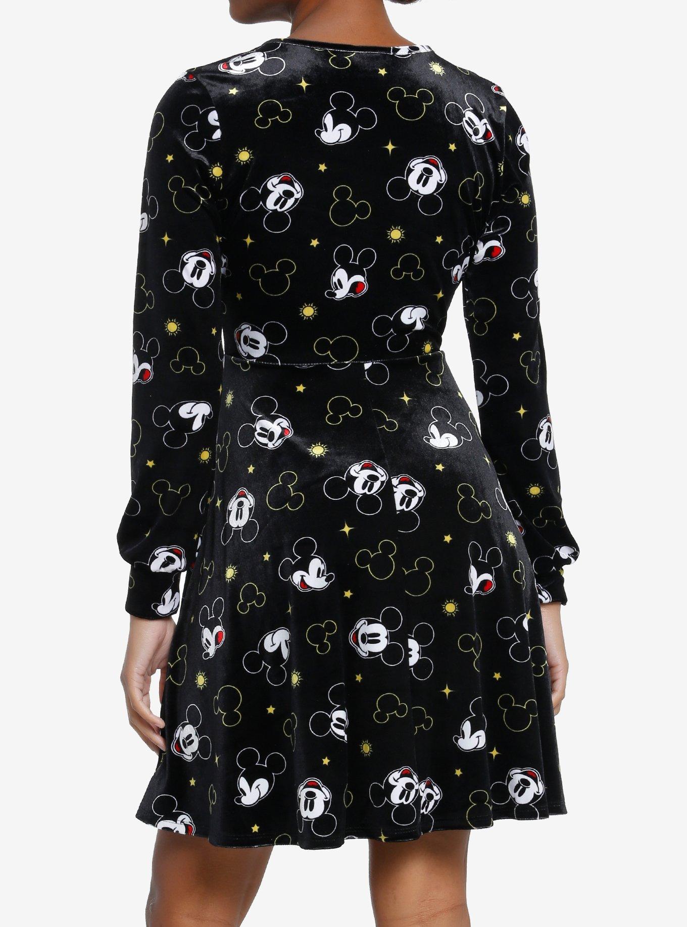 Disney Mickey Mouse Icons Velvet Dress, MULTI, alternate