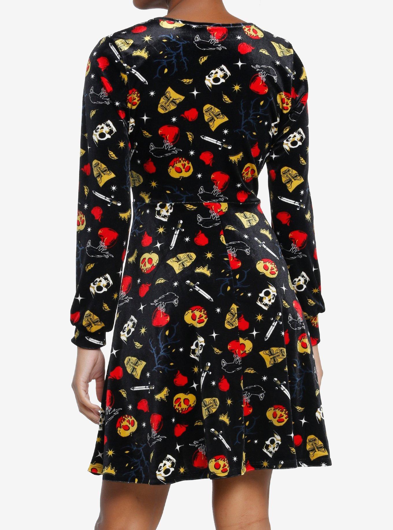 Disney Snow White And The Seven Dwarfs Evil Queen Icons Velvet Dress, MULTI, alternate
