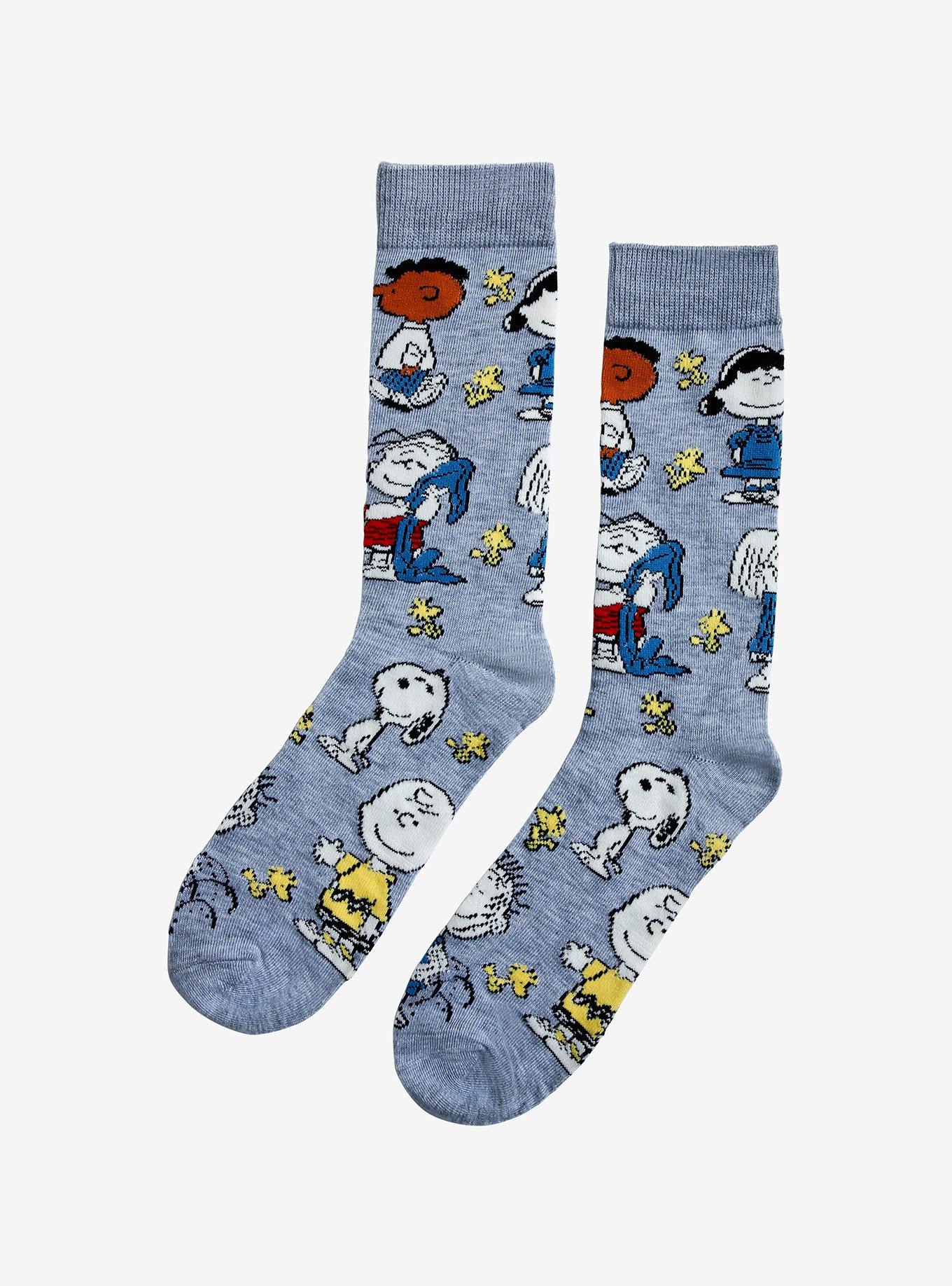 Peanuts Group Crew Socks, , alternate