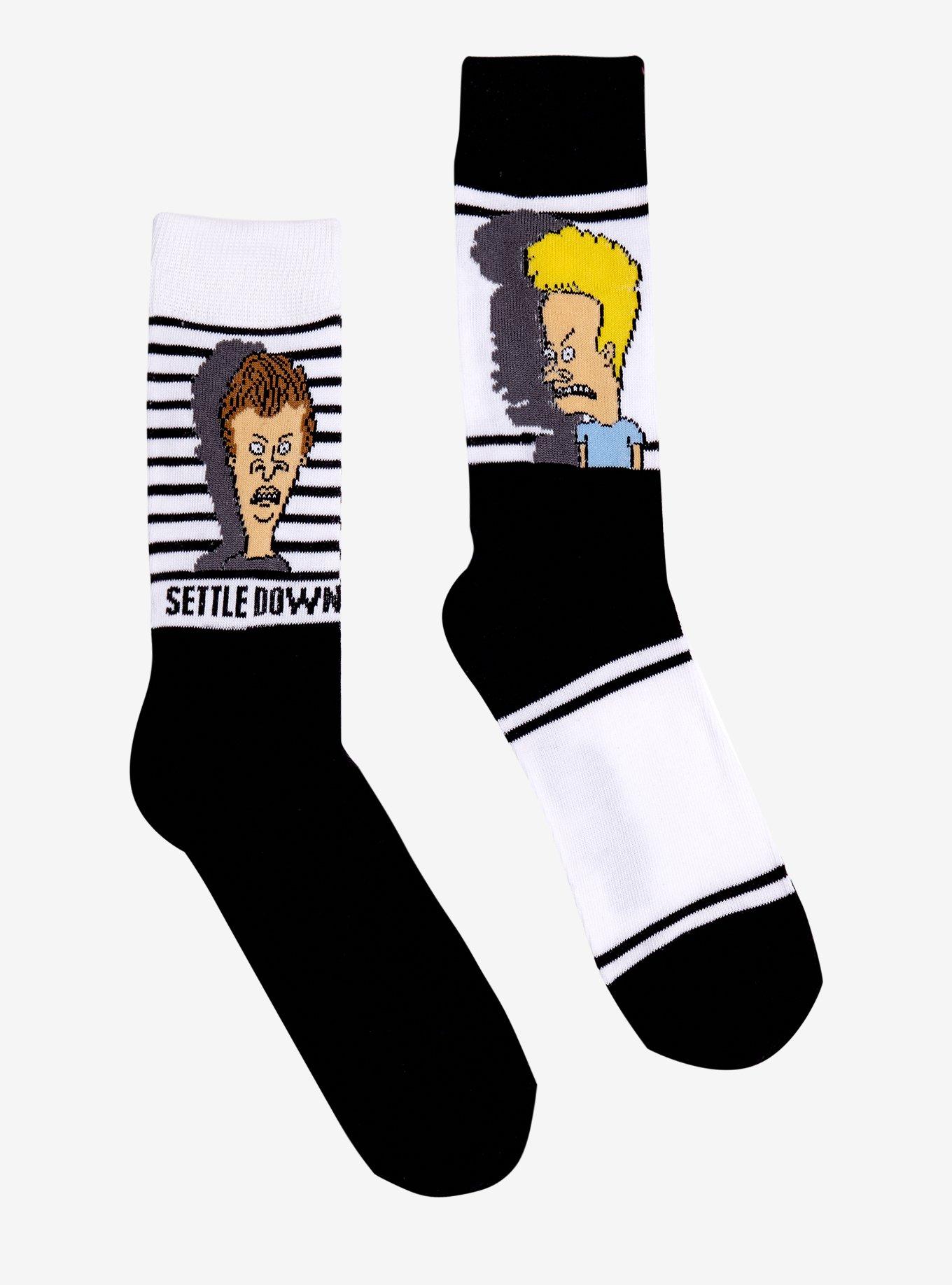 Beavis And Butt-Head Settle Down Crew Socks, , alternate