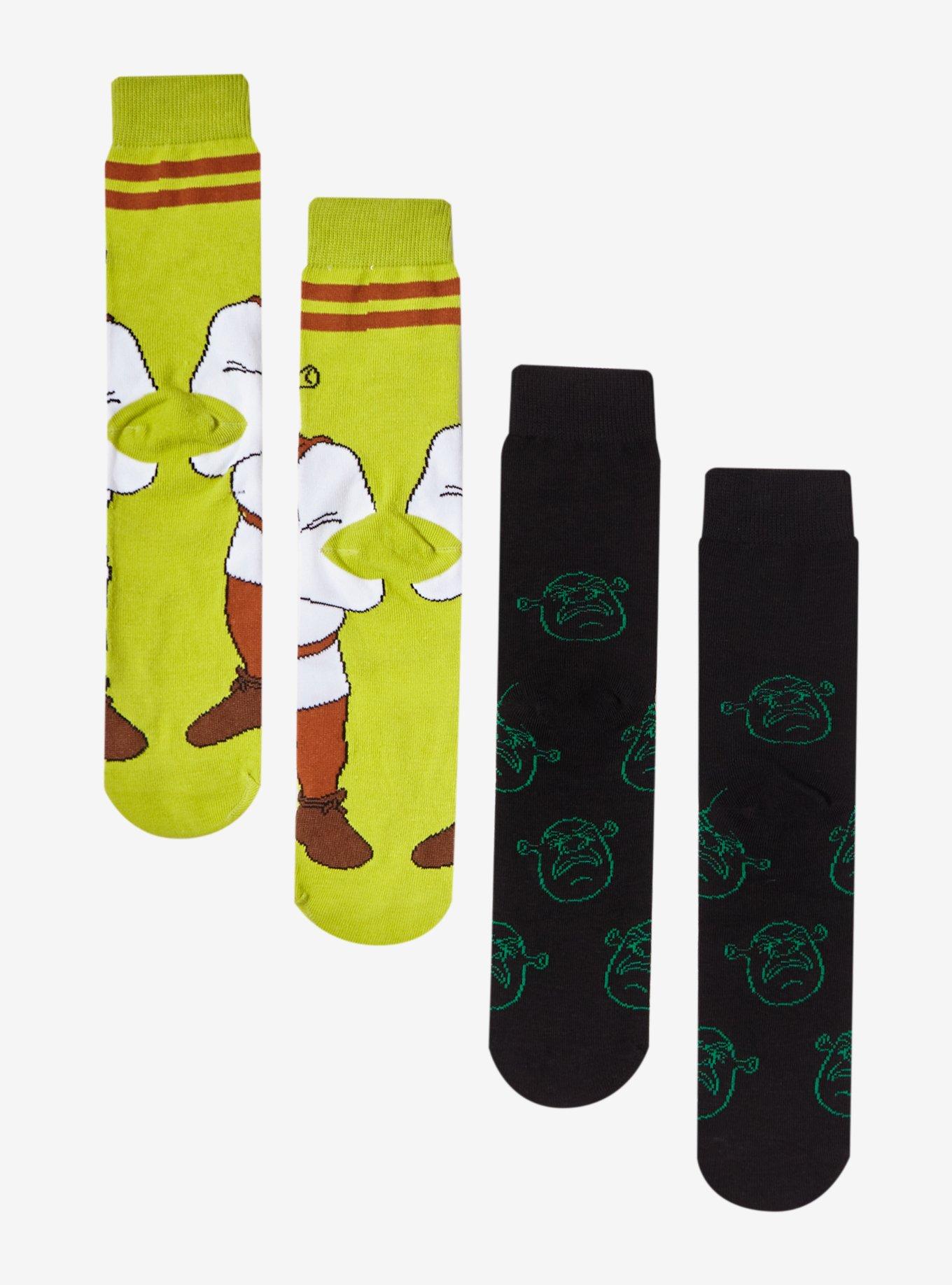 Shrek What The Shrek Crew Socks 2 Pair, , hi-res