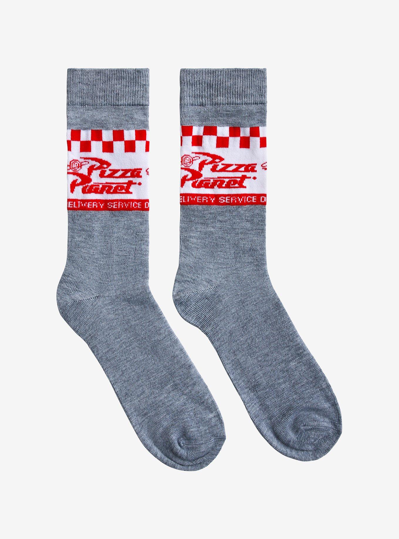 Disney Pixar Toy Story Pizza Planet Crew Socks, , alternate