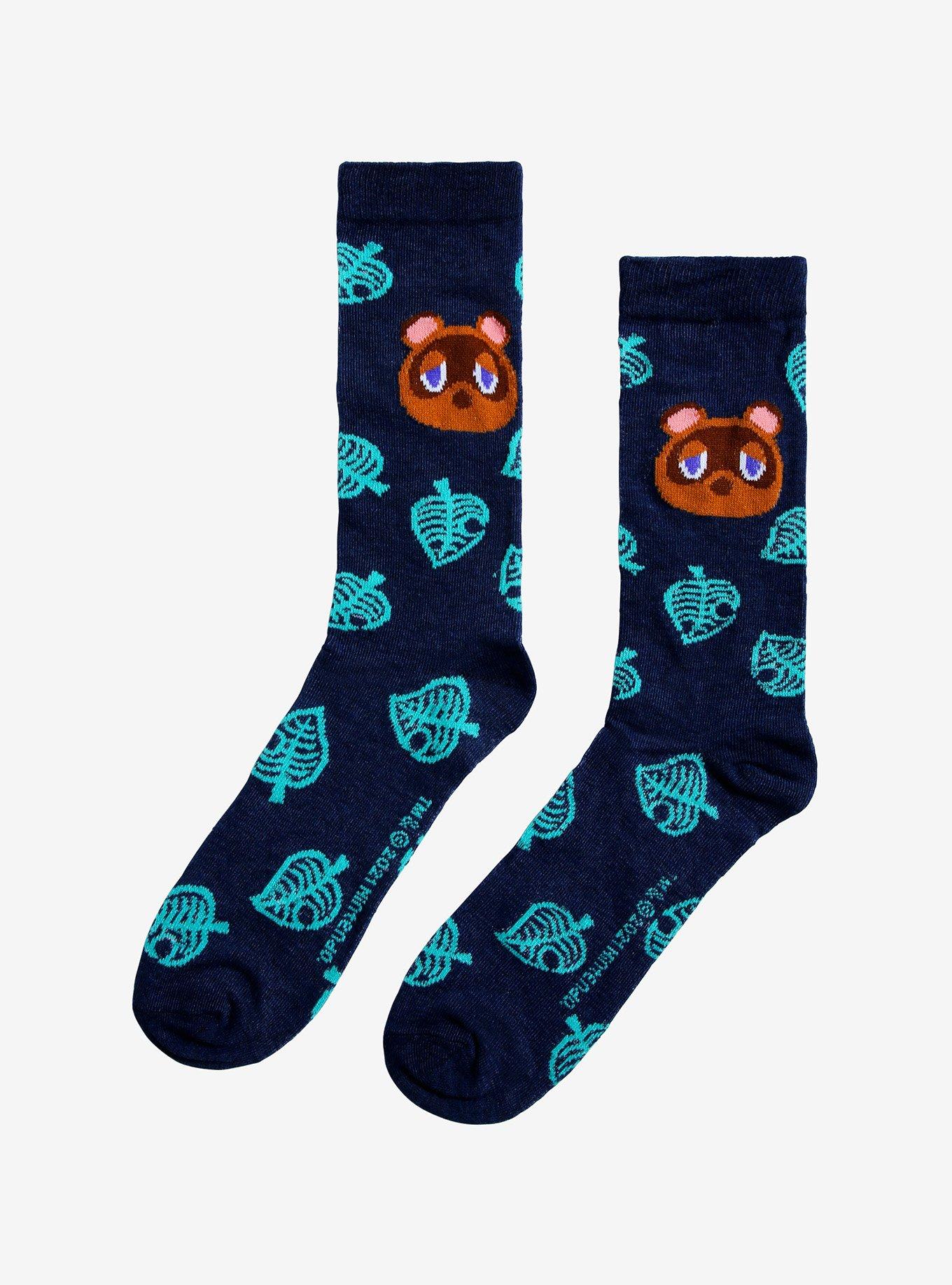 Animal Crossing: New Horizons Tom Nook Leaf Crew Socks, , alternate