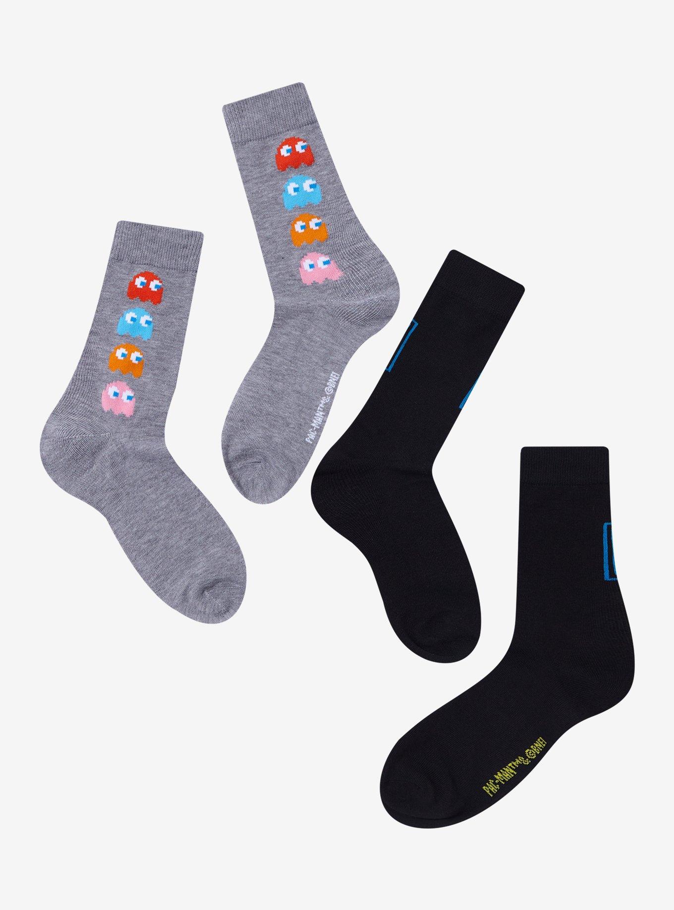 Pac-Man Ghosts Crew Socks 2 Pair, , alternate