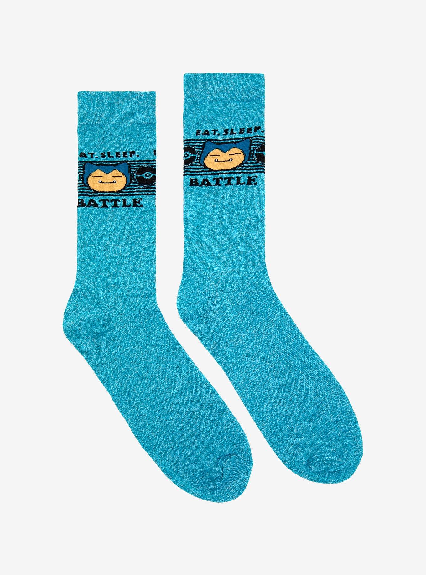Pokemon Snorlax Panel Crew Socks, , alternate