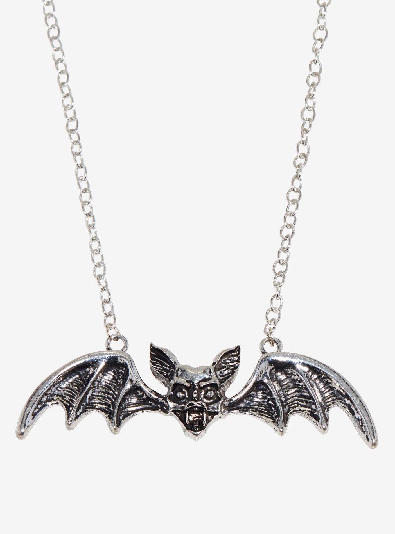 Rock Rebel Bat Wing Necklace, , alternate