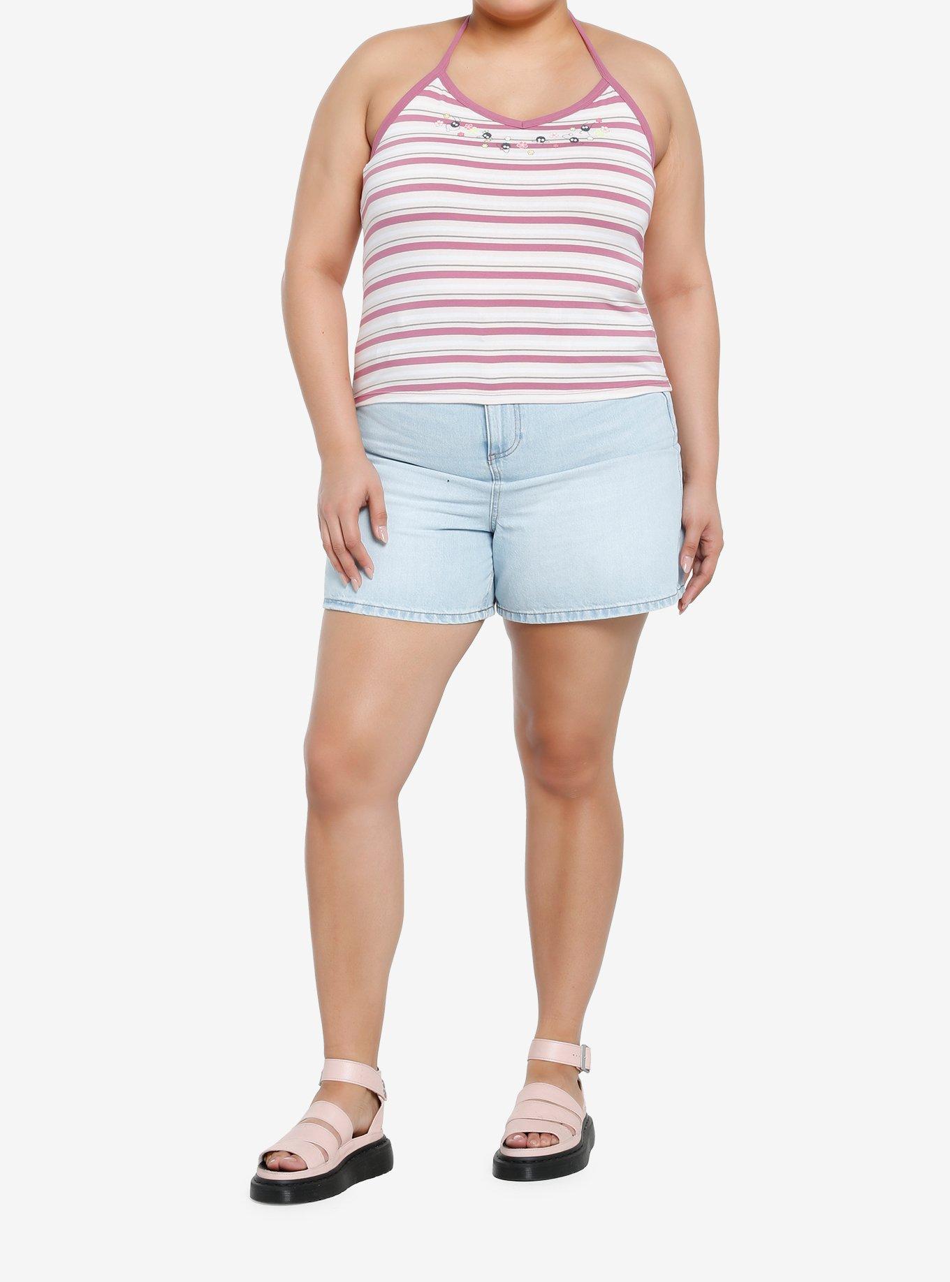 Her Universe Studio Ghibli Spirited Away Soot Sprite Candy Striped Halter Top Plus Size, , hi-res