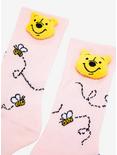 Disney Winnie The Pooh Bee Plush Head Crew Socks, , alternate