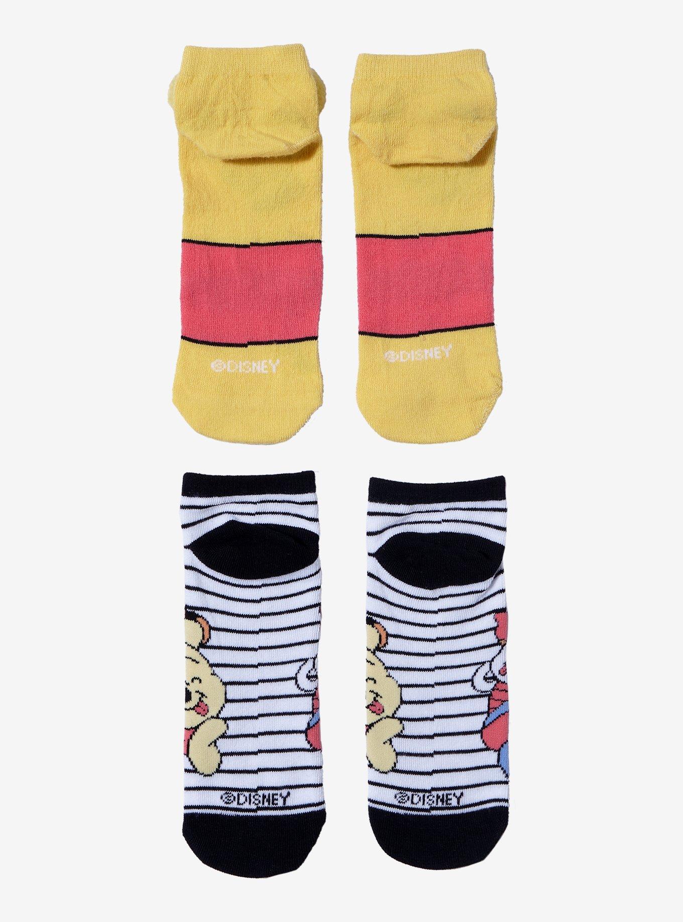 Disney Winnie The Pooh Pom-Pom Ankle Socks 2 Pair, , alternate