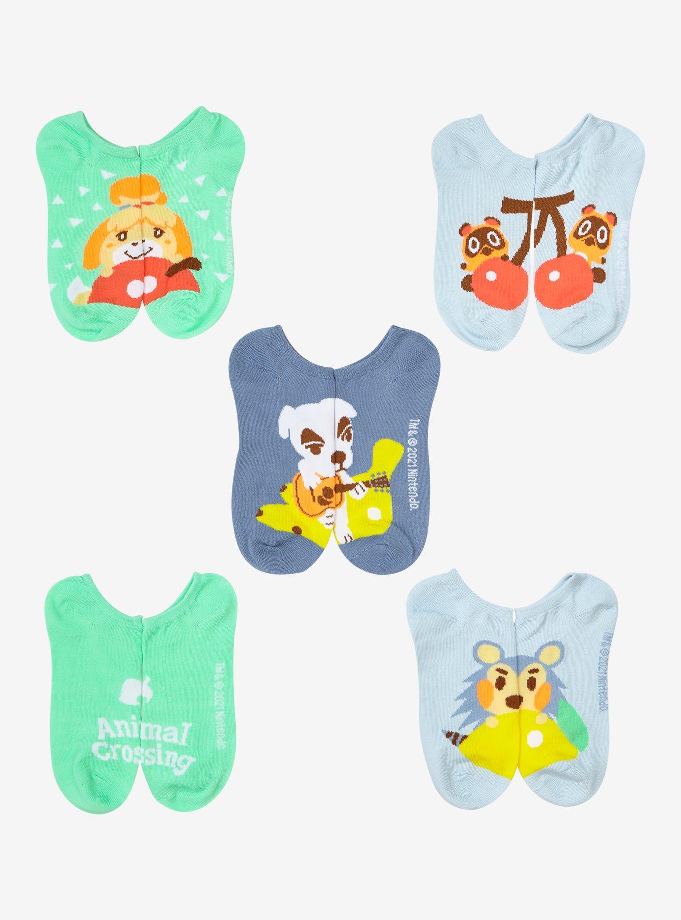 Animal Crossing NPC Fruit No-Show Socks 5 Pair, , alternate