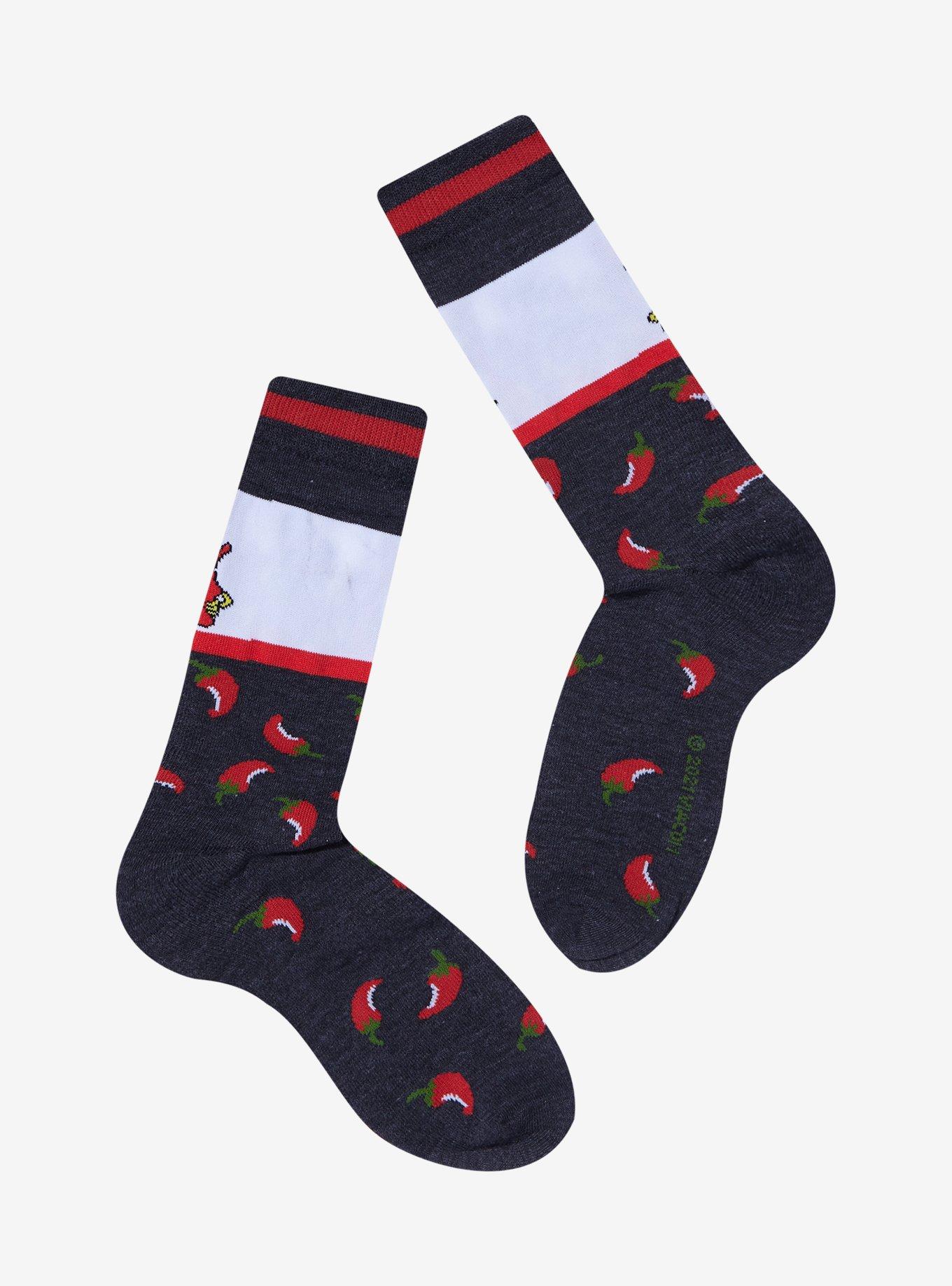 SpongeBob SquarePants Chili Pepper Crew Socks, , alternate