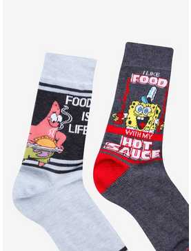 SpongeBob SquarePants Duo Food Crew Socks 2 Pair, , hi-res