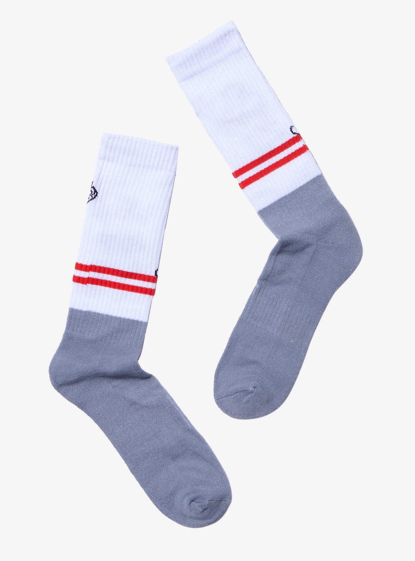 Disney Mickey Mouse Varsity Stripe Crew Socks, , alternate