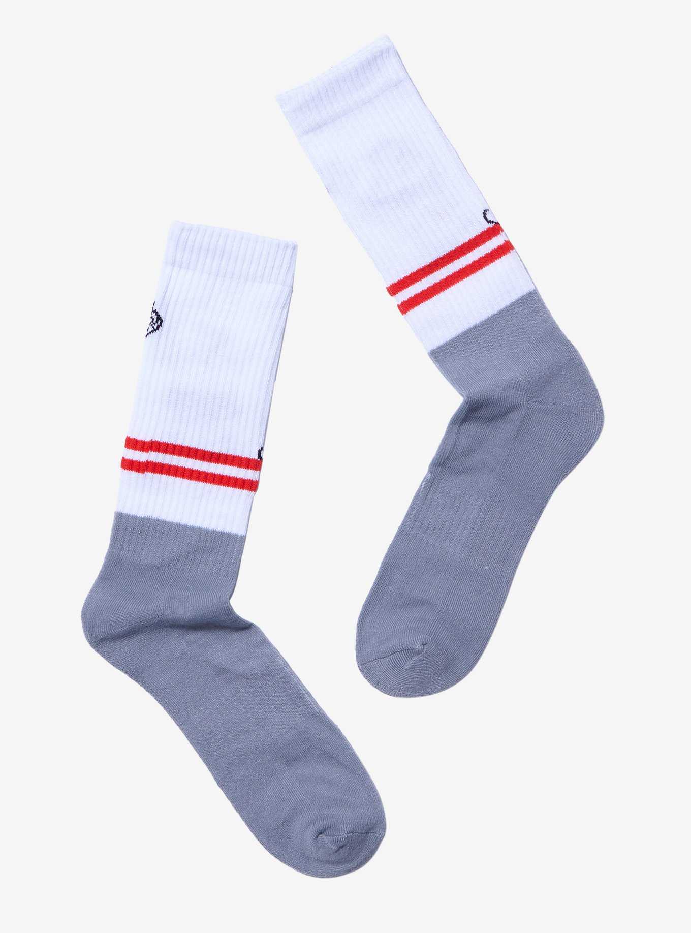Disney Mickey Mouse Varsity Stripe Crew Socks, , hi-res