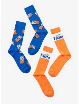 Coca-Cola Orange Fanta Crew Socks 2 Pair, , hi-res
