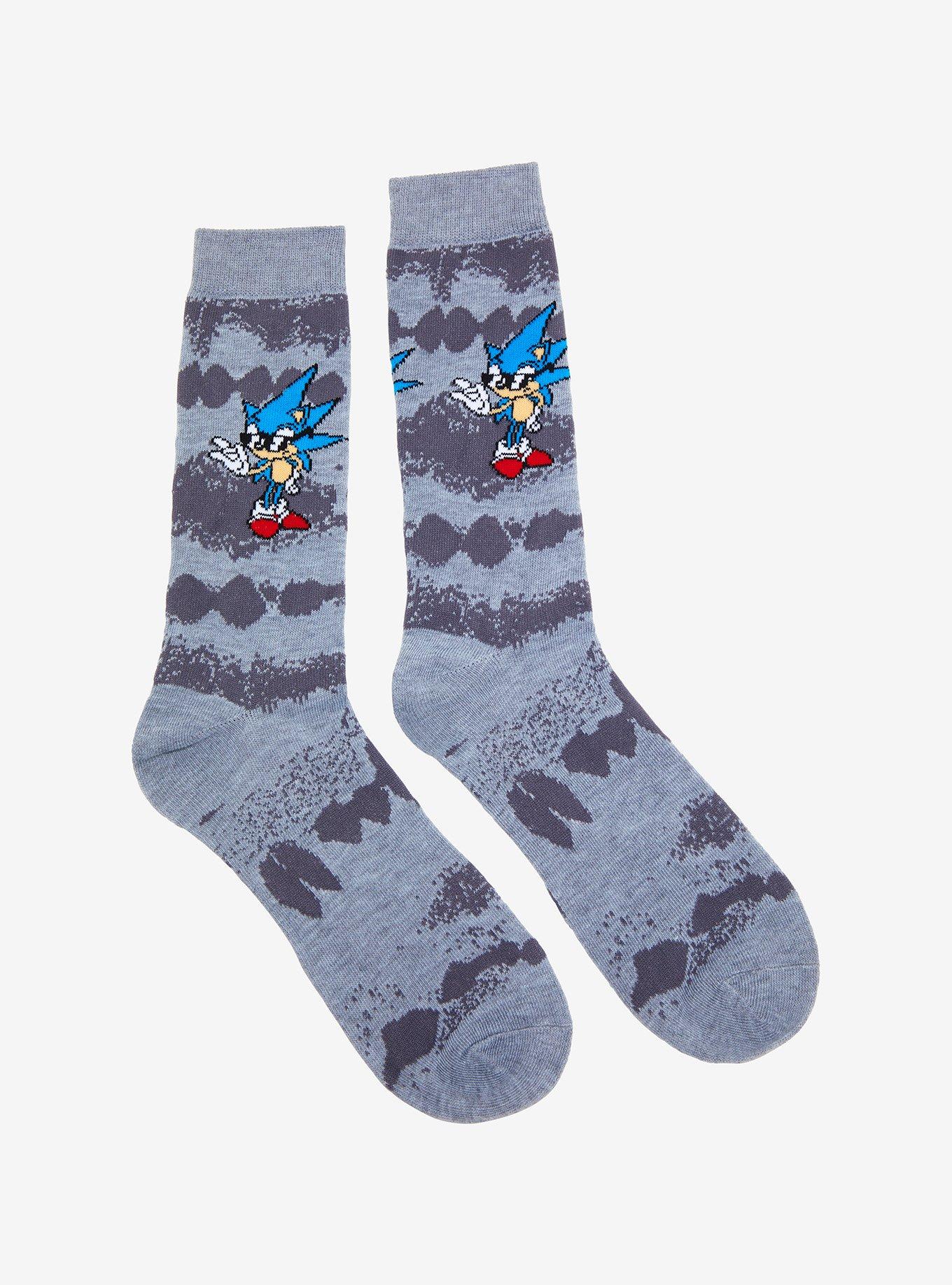 Sonic The Hedgehog Sunglasses Tie-Dye Crew Socks, , hi-res