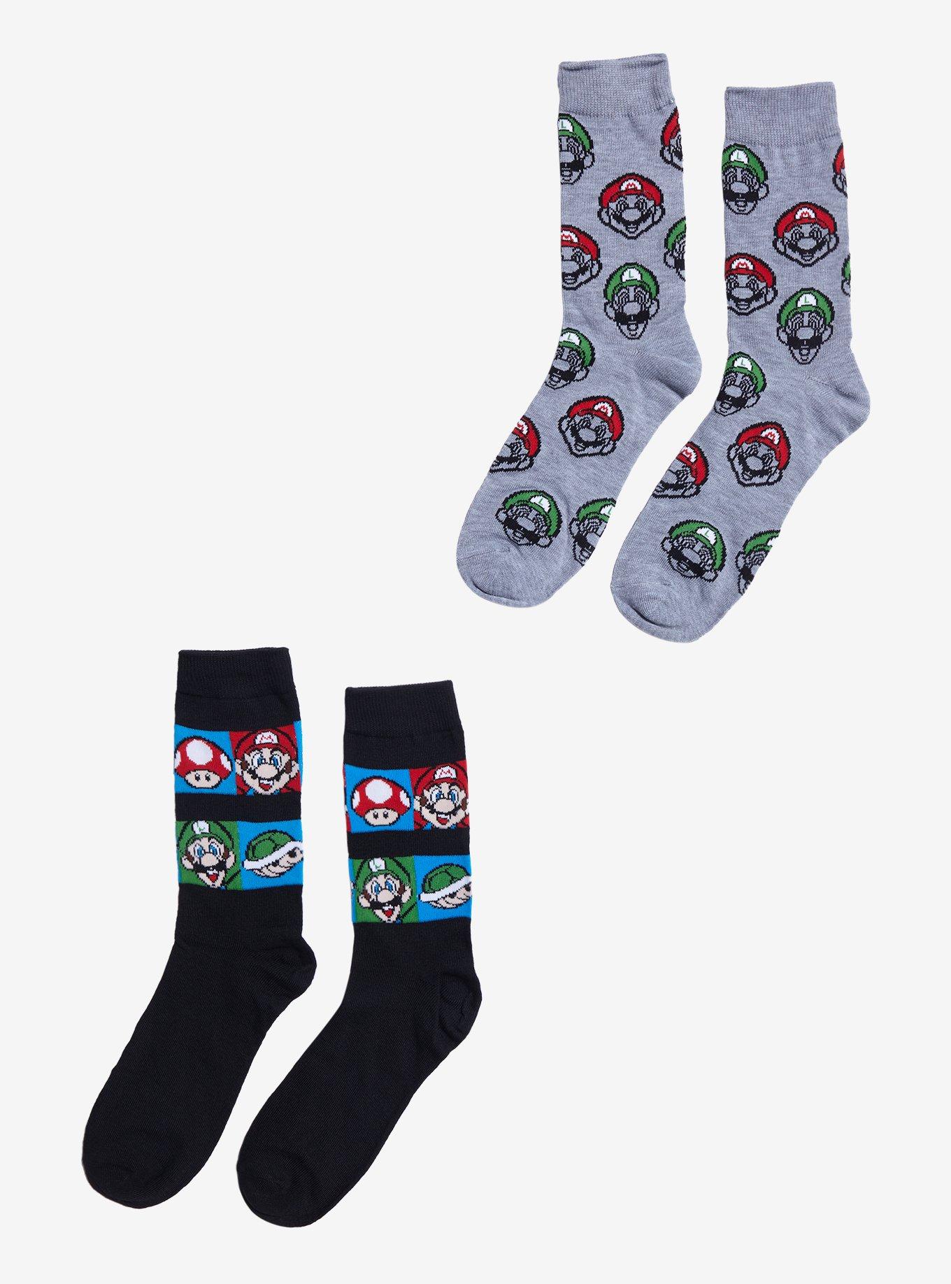Super Mario Bros. Duo Crew Socks 2 Pair, , alternate